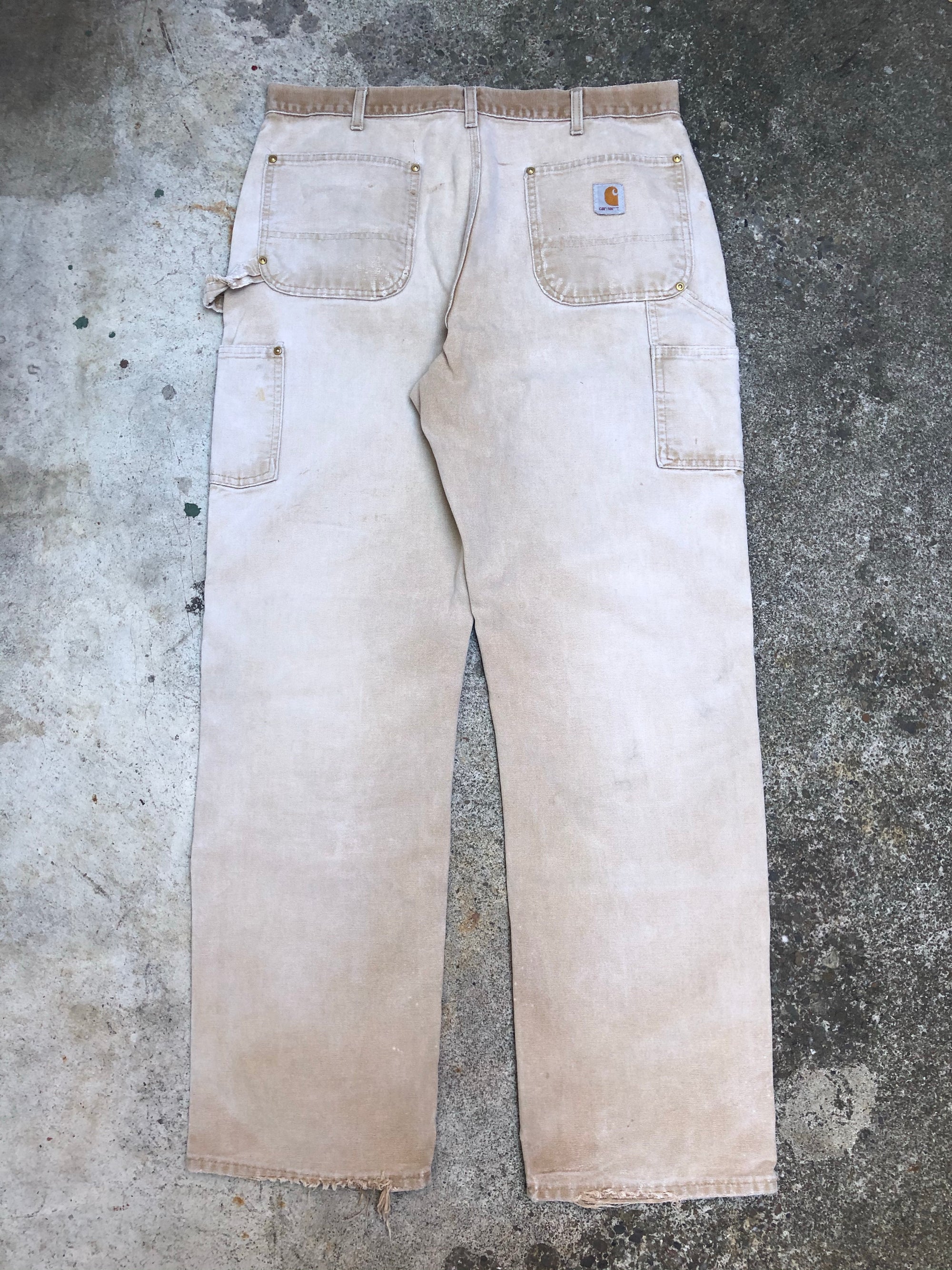 Carhartt B01 Tan Double Front Knee Work Pants (35X31)