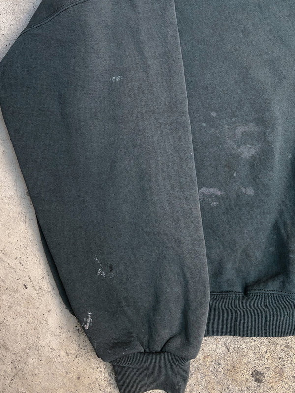 1990s Russell Faded Dark Sea Foam Blank Sweatshirt