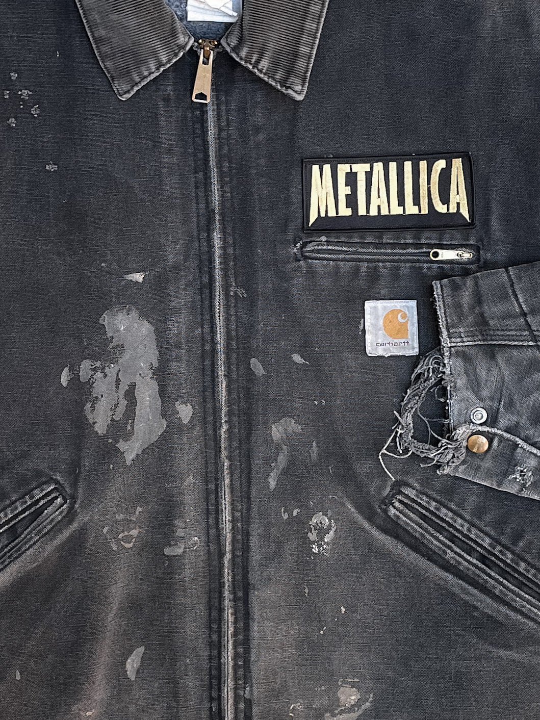 1990s Carhartt “Metallica” Faded Black Lined Work Jacket (XL/XXL)