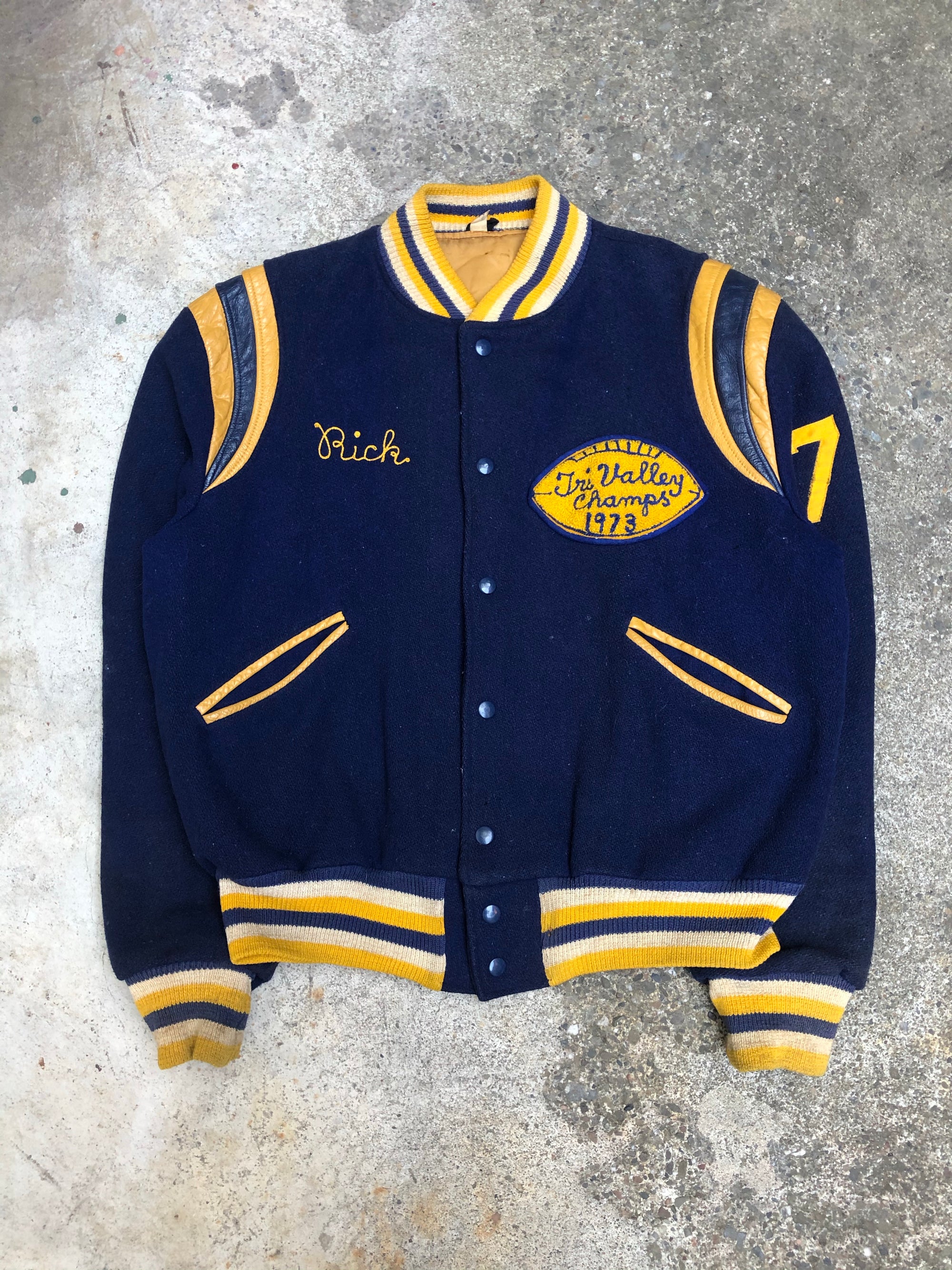 1970s Chain Stitch “Tri Valley Champs” Varsity Jacket