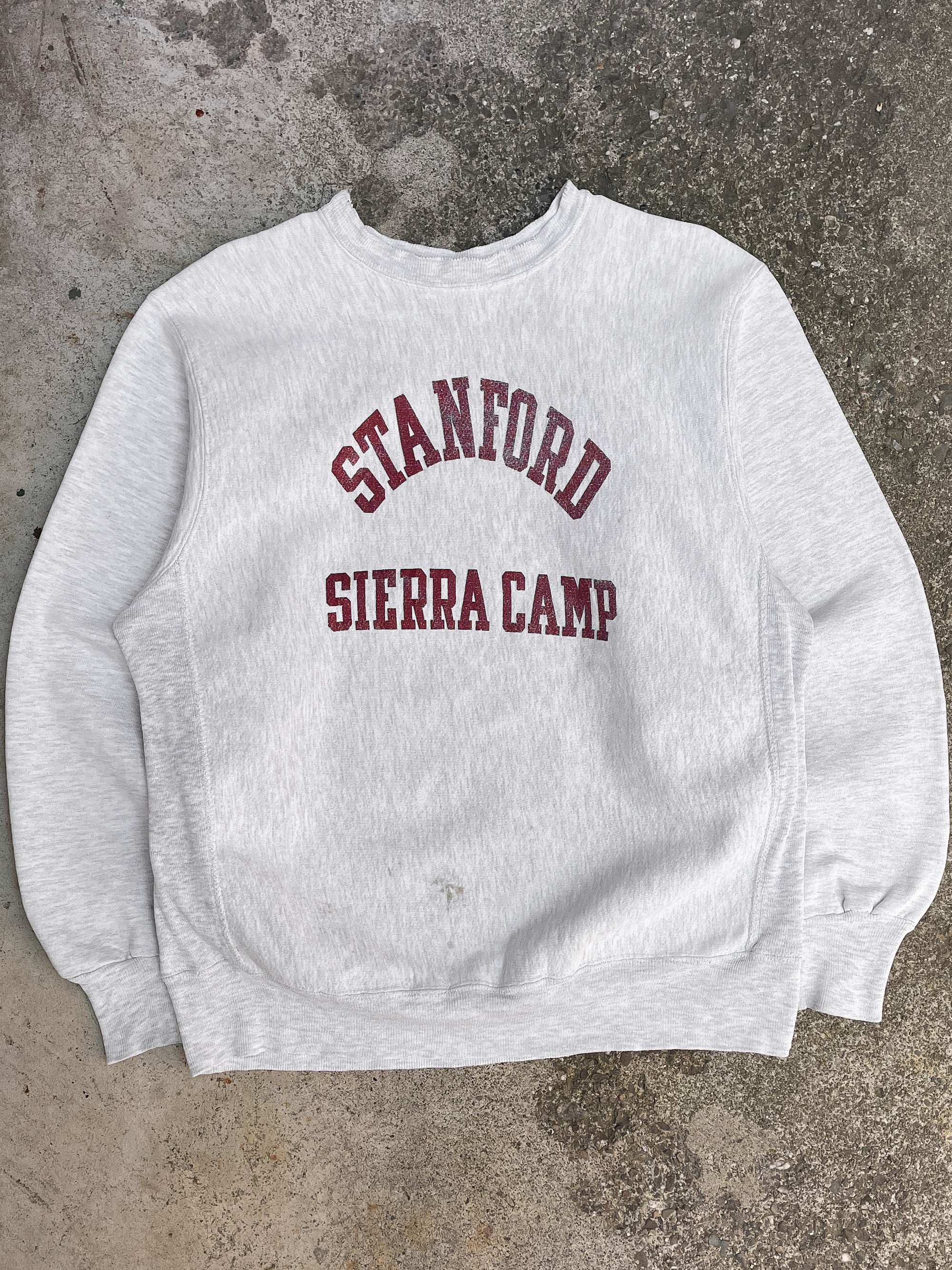 1990s “Stanford Sierra Camp” Heather Grey Weave Sweatshirt