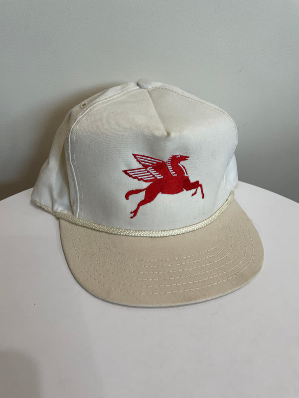 1980s “Mobil Pegasus” Embroidered Trucker Hat