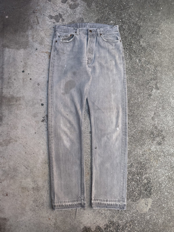 1980s Levi’s Faded Grey 501 Released Hem (32X33)