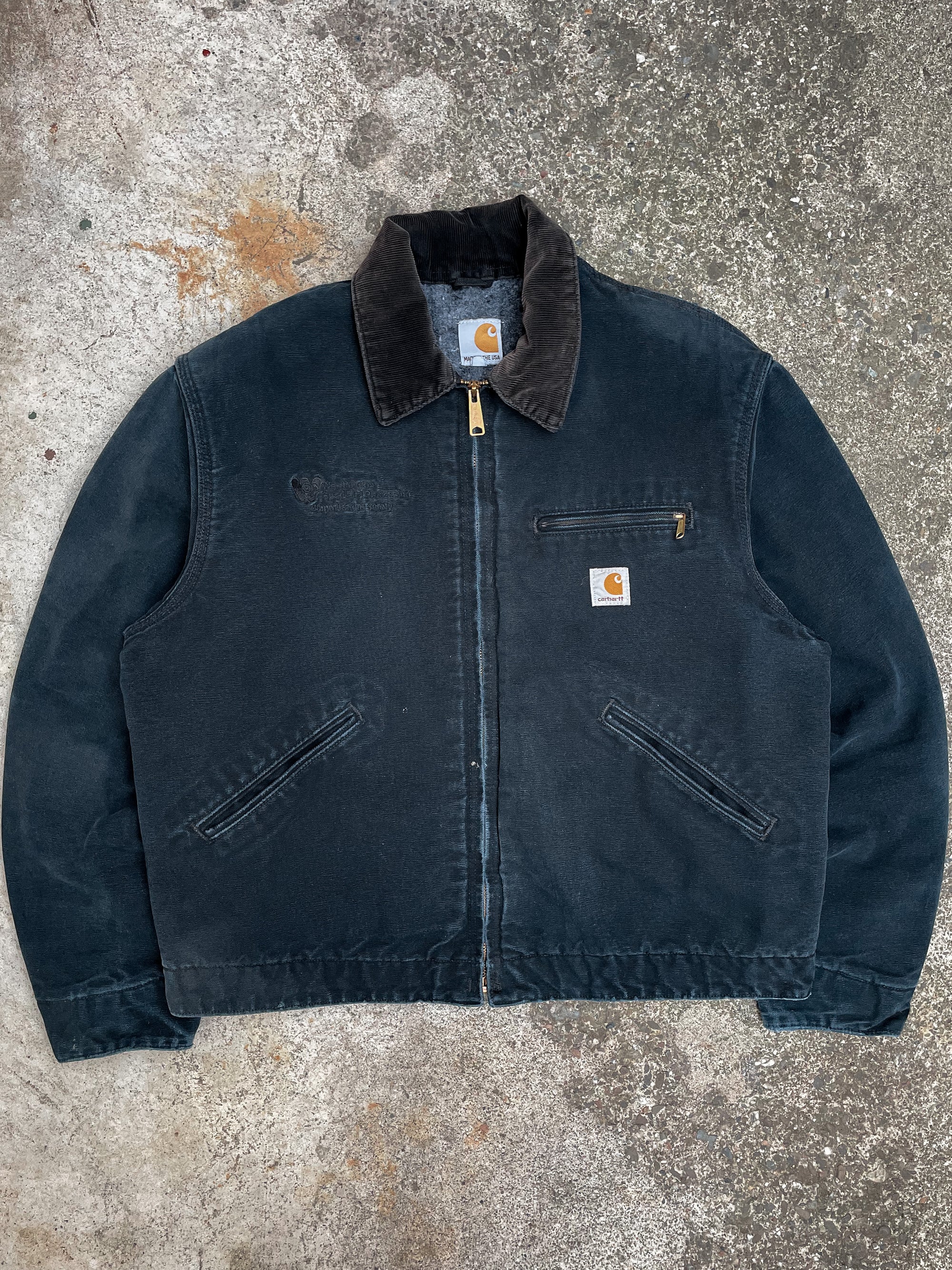 Carhartt Faded Black Lined Work Jacket (M)