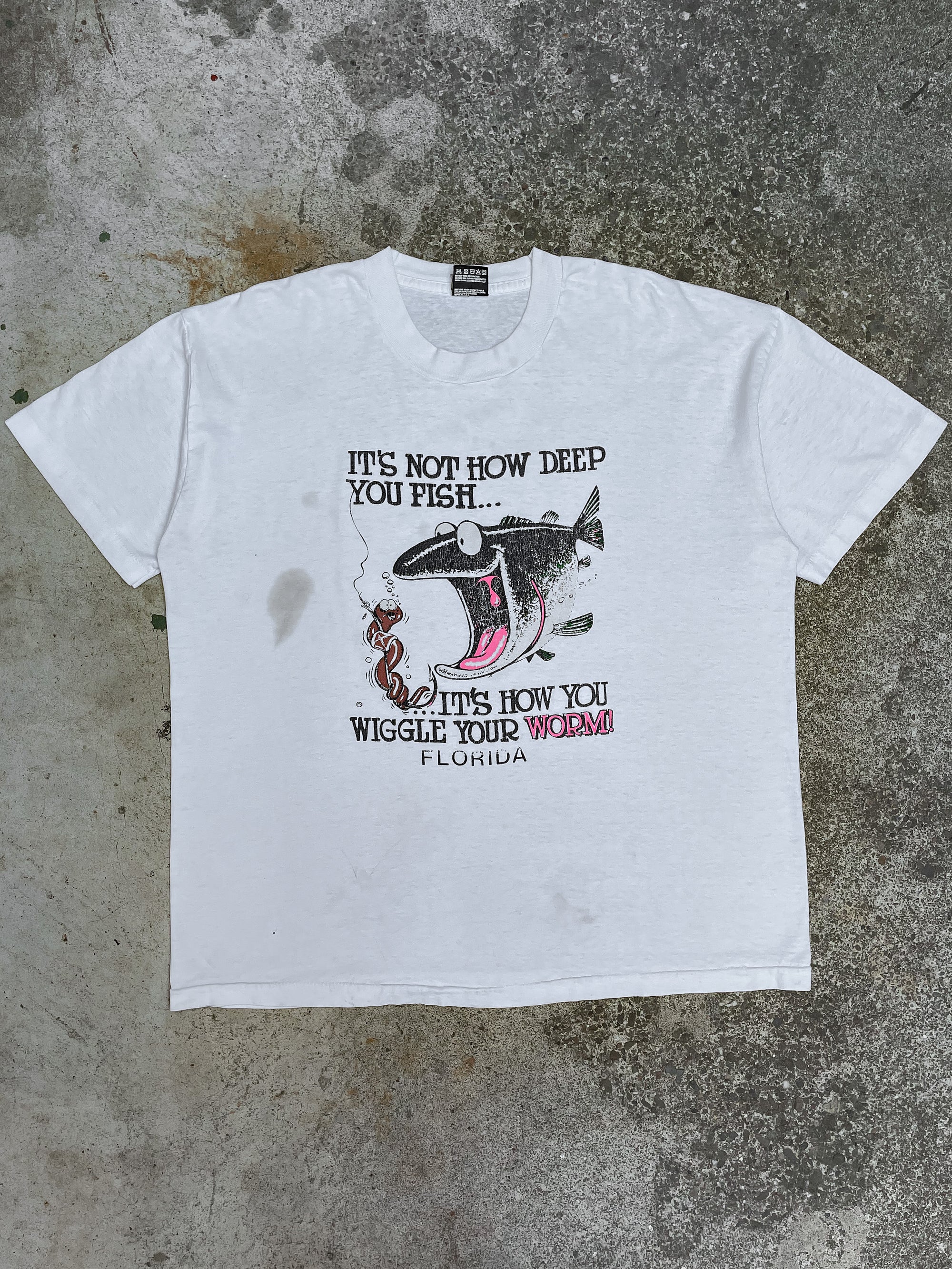 1990s “It’s Now How Deep You Fish..” Single Stitched Tee