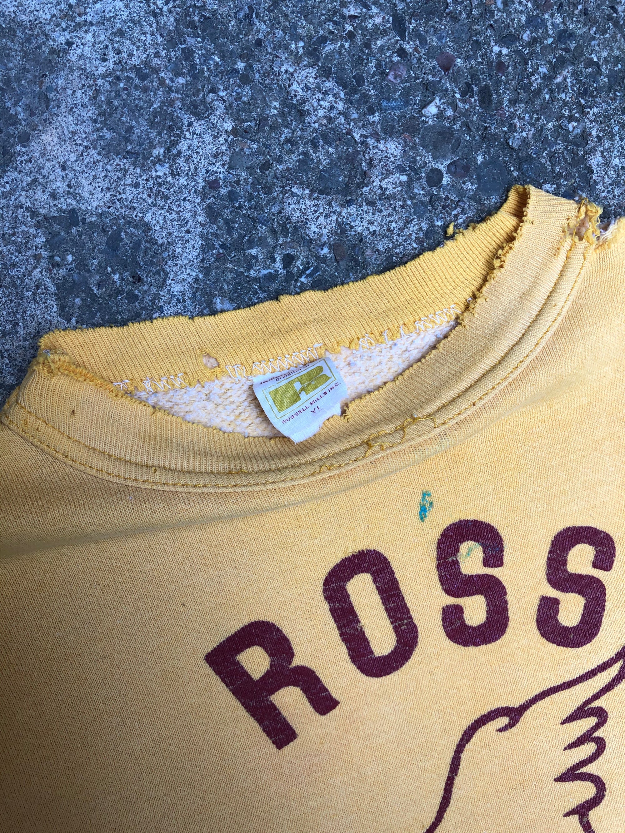 1970s Russell Sun Faded “Ross Track” Sweatshirt