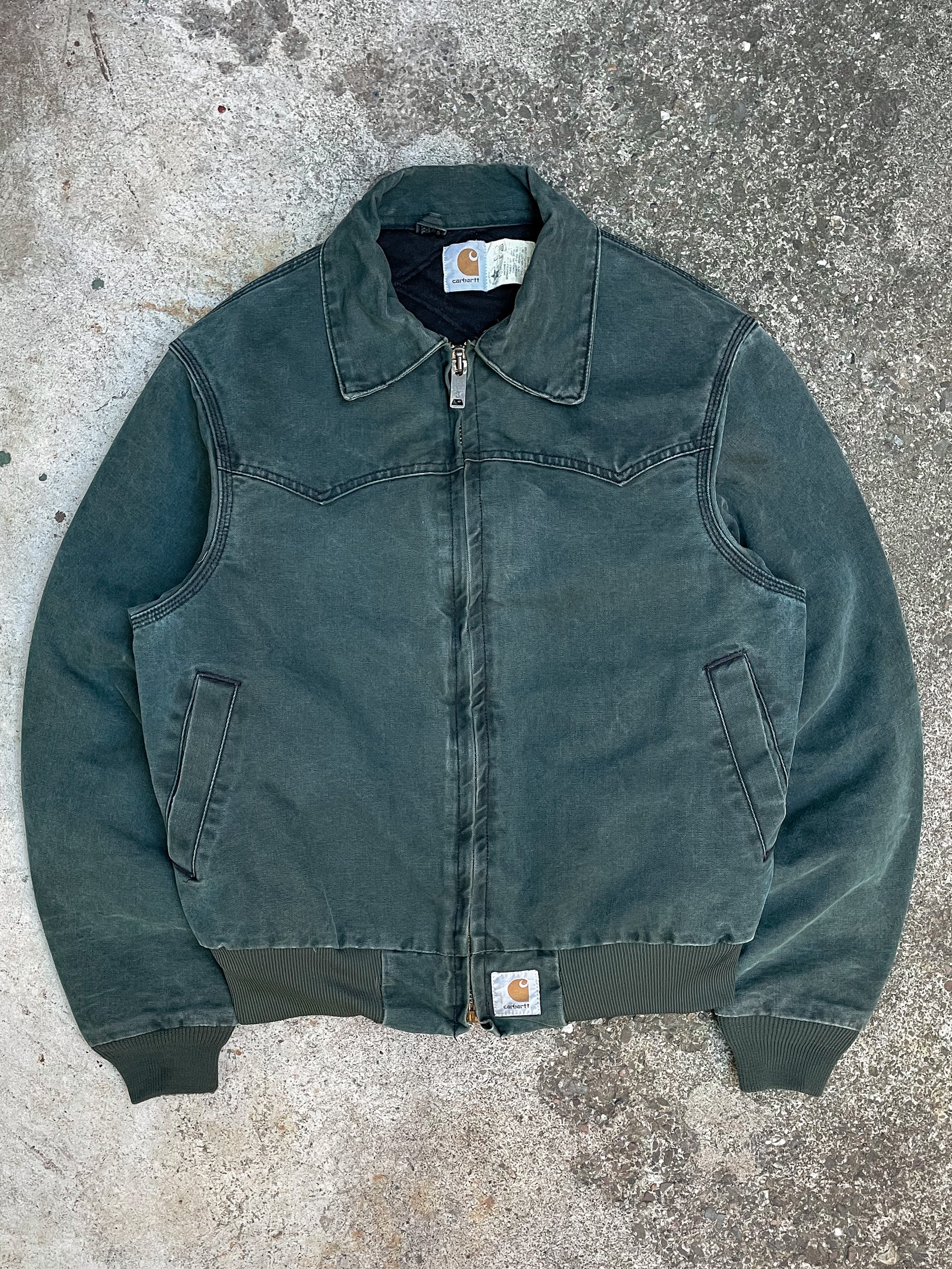 1990s Carhartt Faded Teal Santa Fe Work Jacket (M)