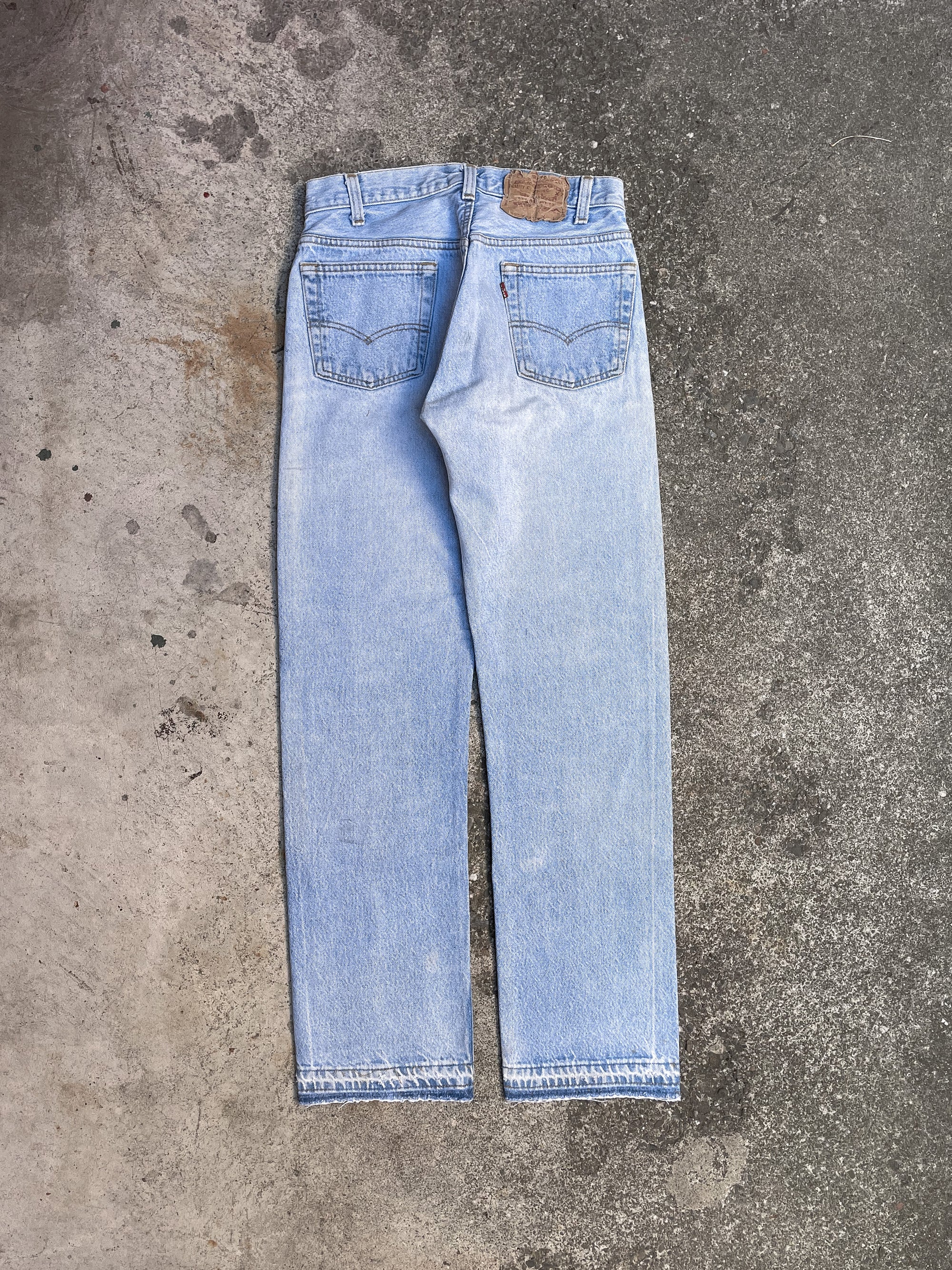 1980s Levi’s Repaired Faded Blue 501 Released Hem (27X29)