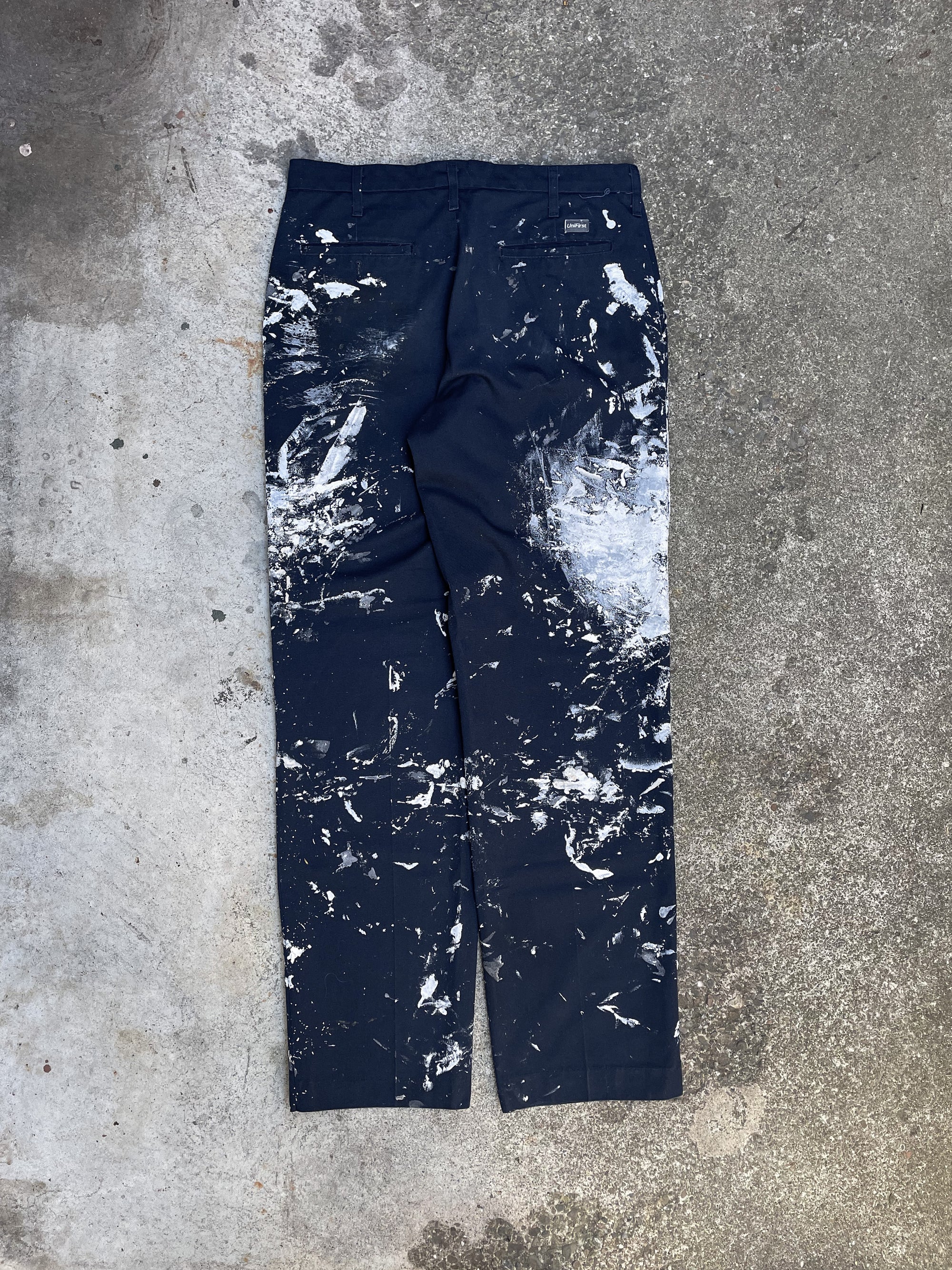 Painted Navy Work Pants (33X34)