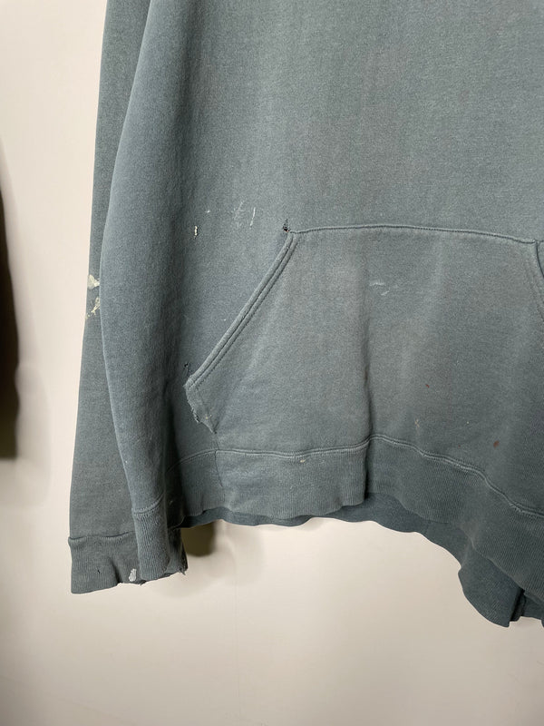 Russell Distressed Painted Green Blank Hoodie