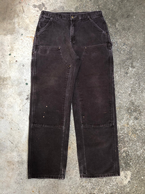 Carhartt B136 Dark Brown Double Front Knee Work Pants (34X31)