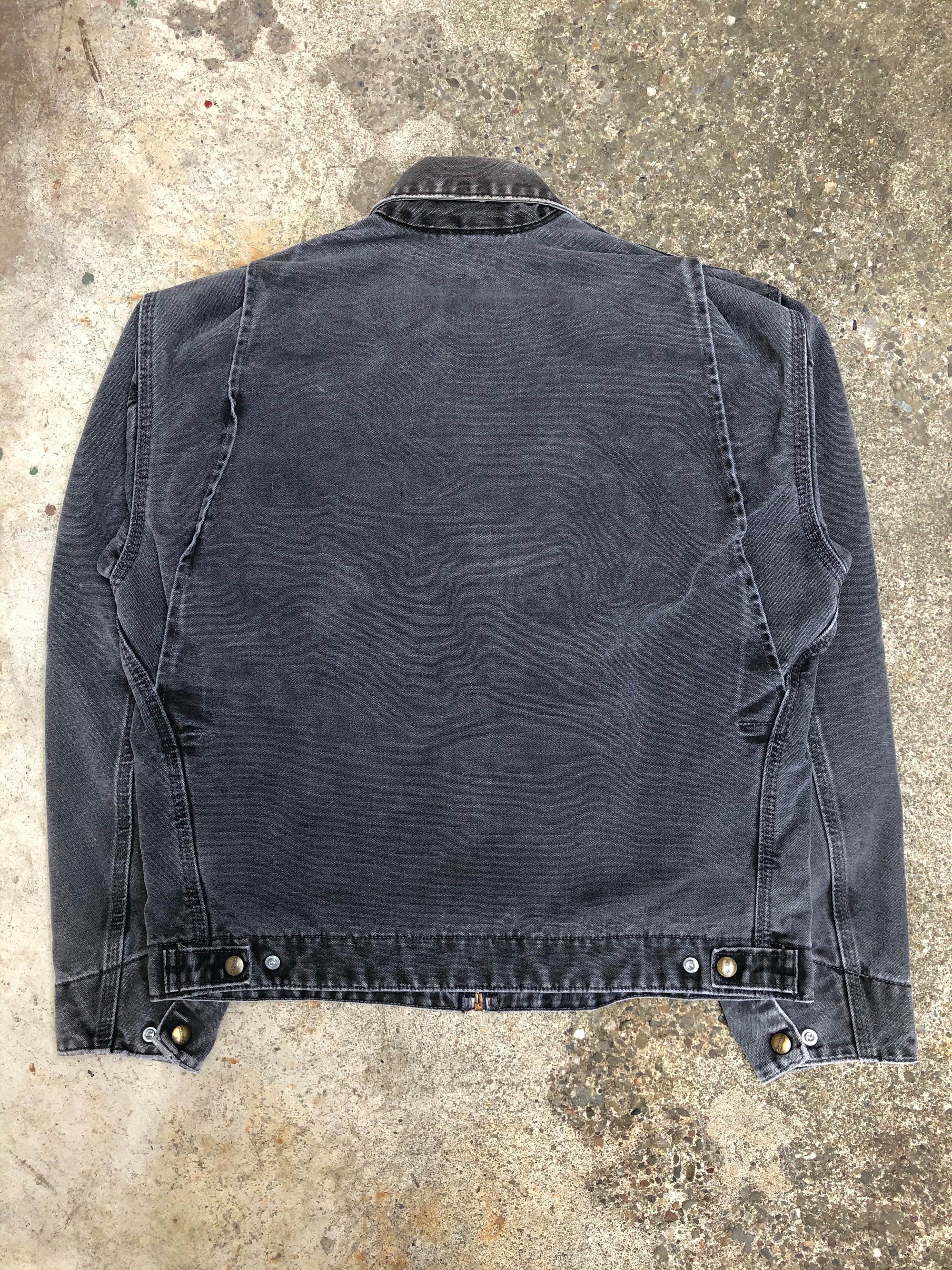 1990s Carhartt Faded Petrol Blue Lined Work Jacket