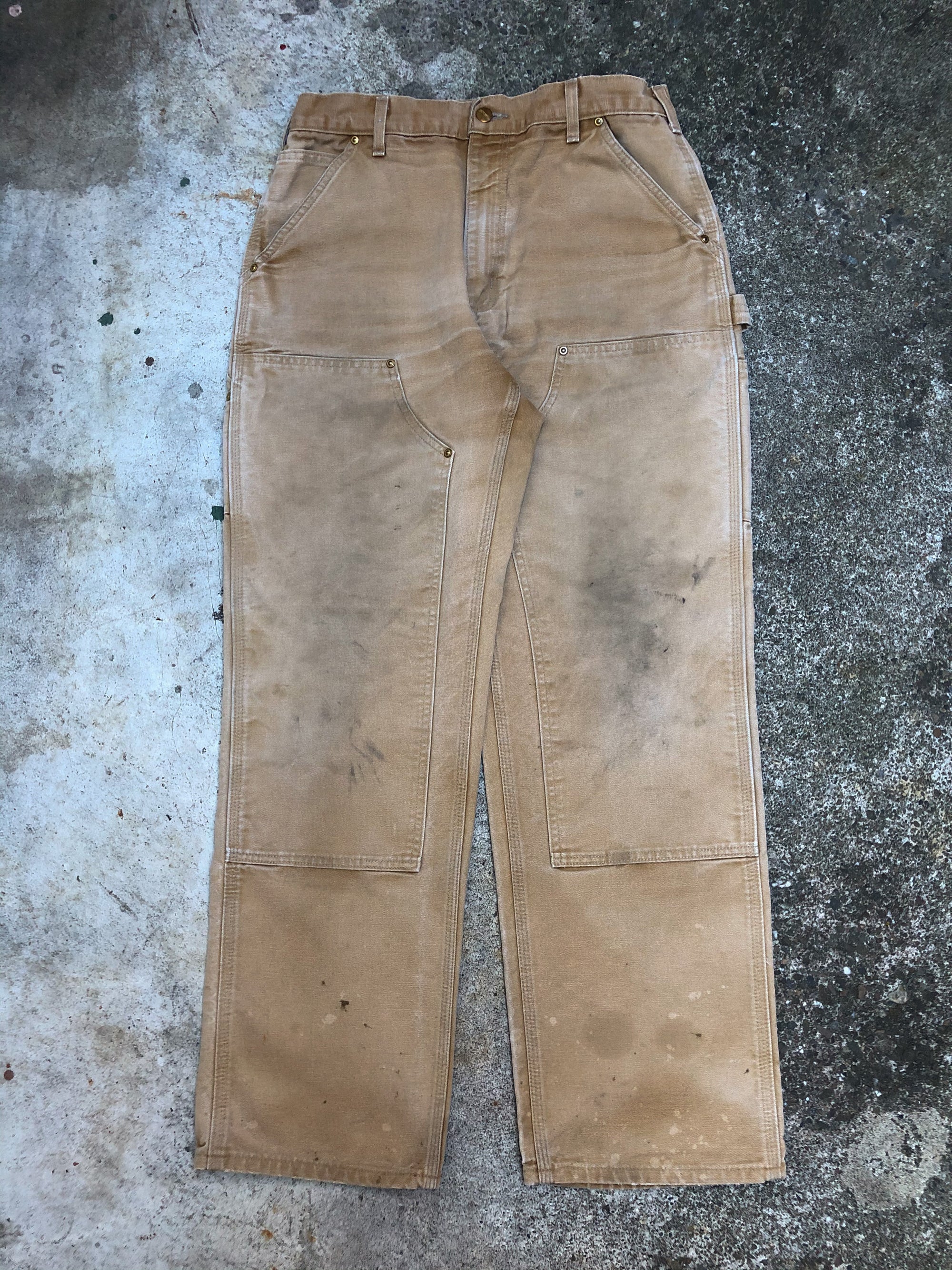 Carhartt B01 Tan Double Front Knee Work Pants (31X30)