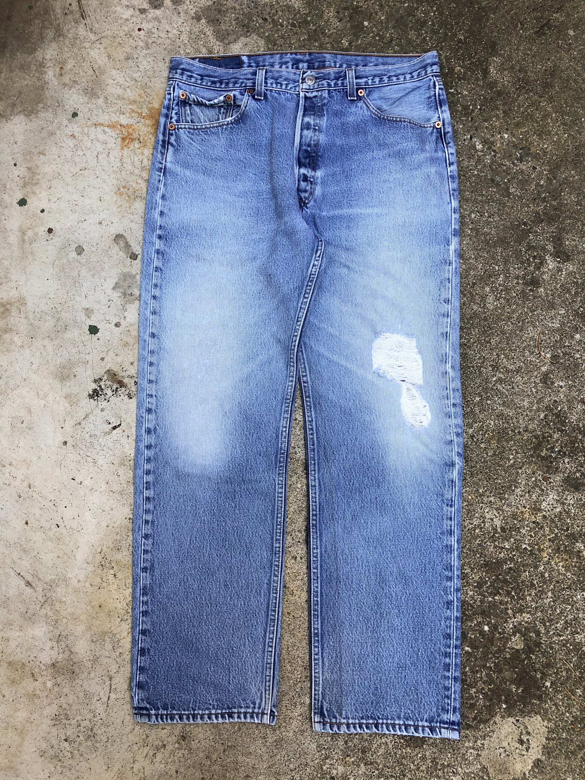 1990s Levis Worn In Blue 501XX (34X28)