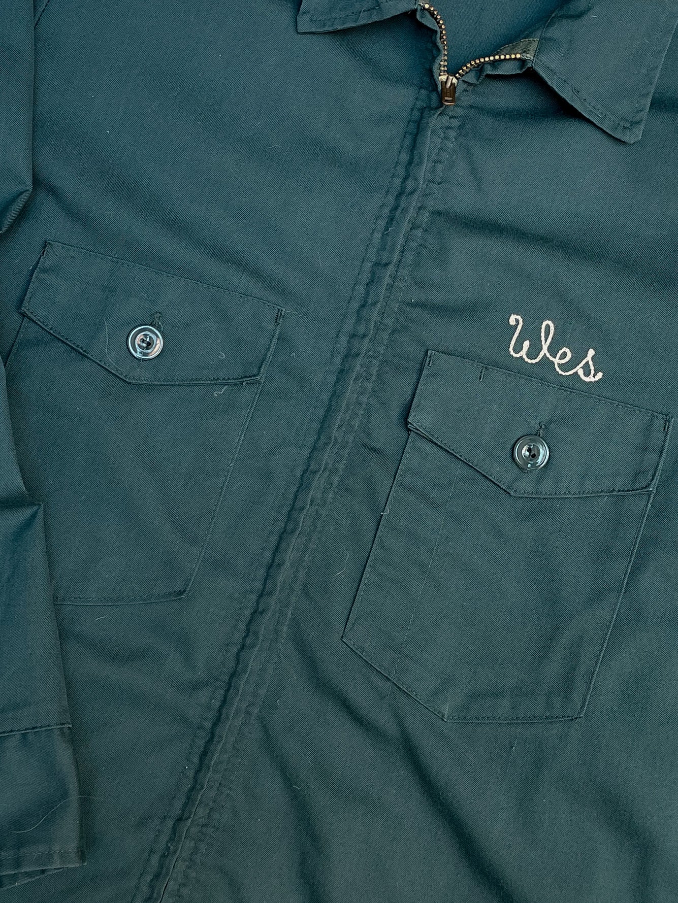 1980s Evergreen Chain Stitch “MAFCA” Talon Zip Work Jacket