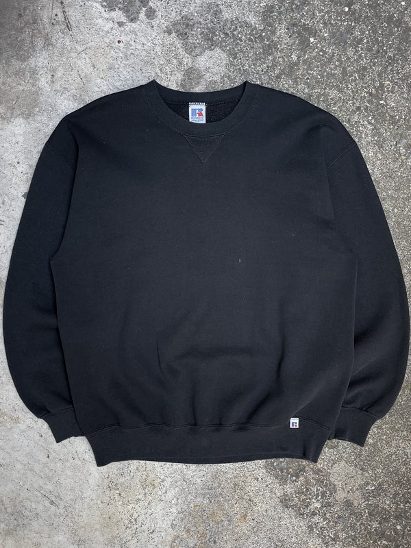 1990s Russell Black Blank Sweatshirt