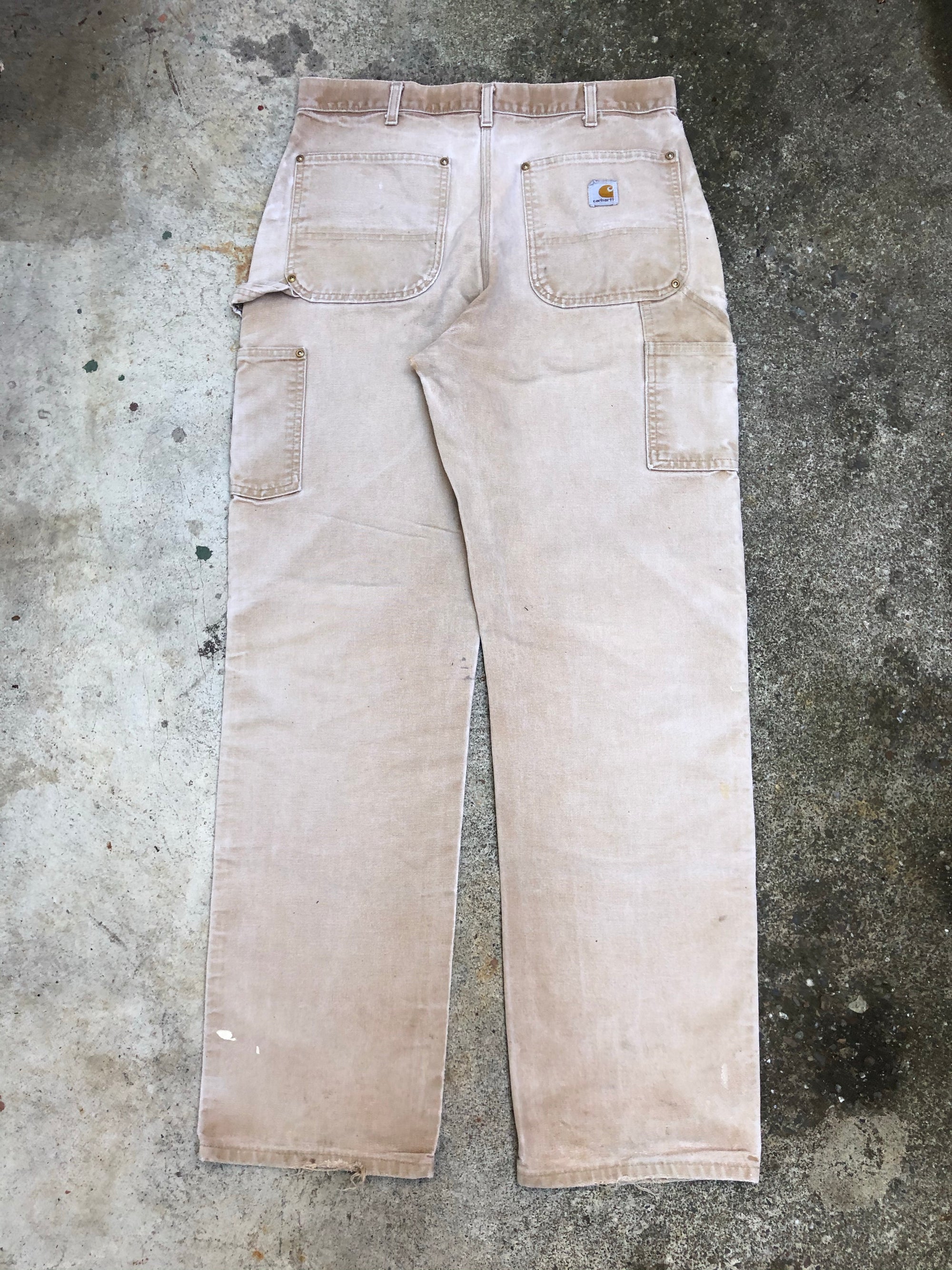 Carhartt B01 Tan Double Front Knee Work Pants (32X32)