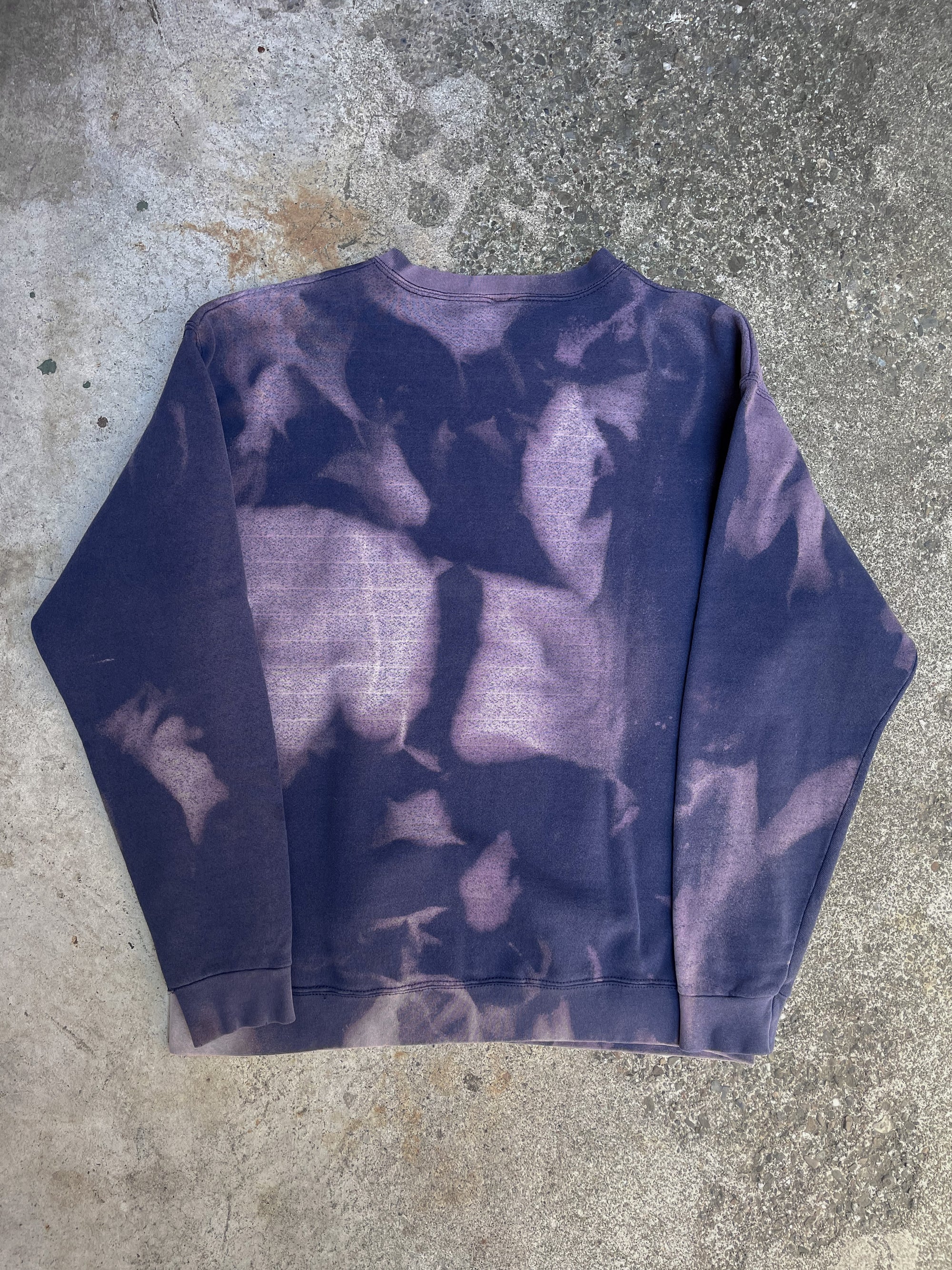 1990s Sun Bleached Eggplant Blank Sweatshirt