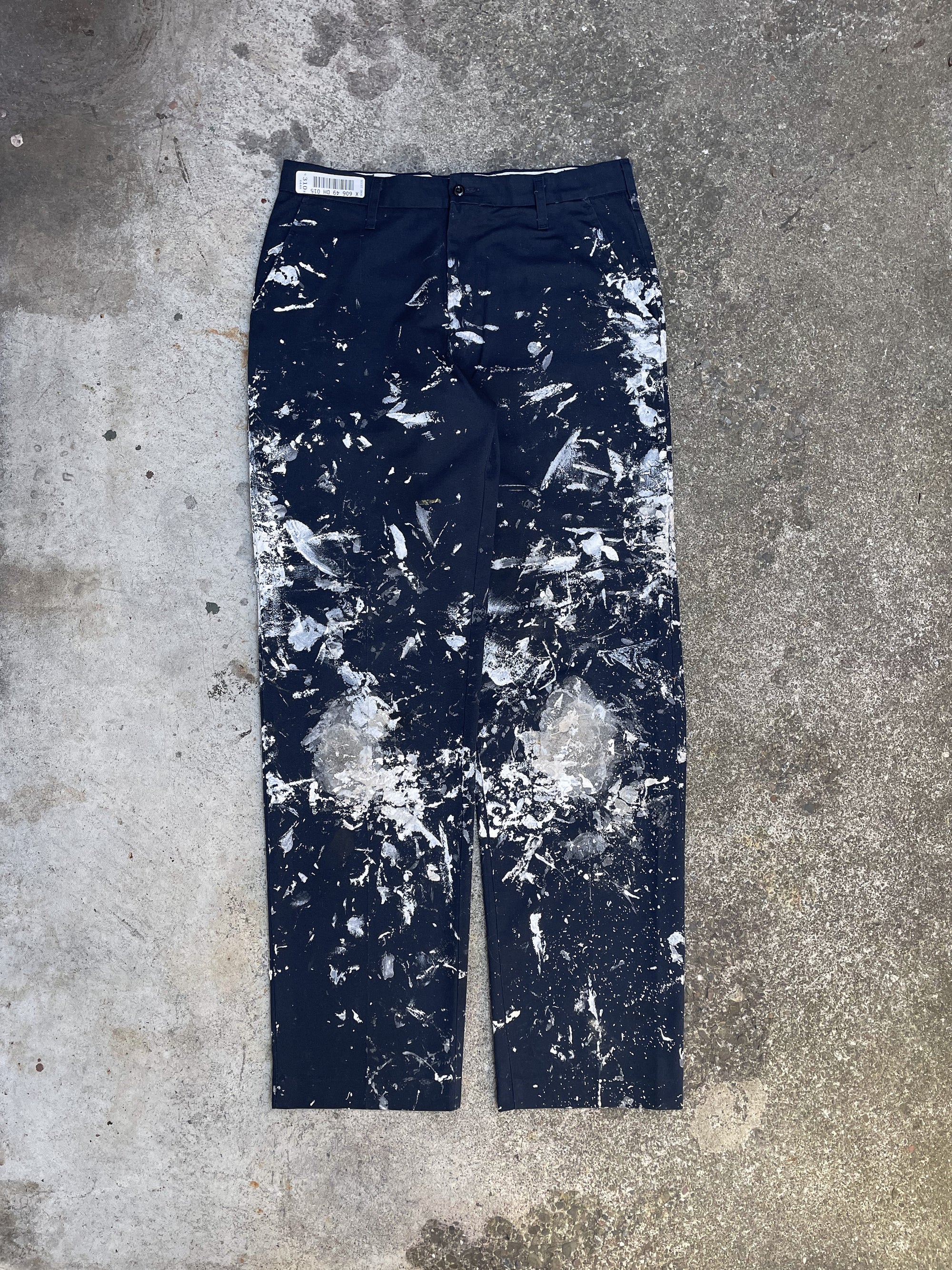 Painted Navy Work Pants (33X34)