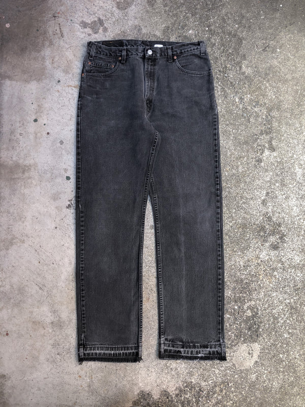 1990s Levis Faded Charcoal 505 Released Hem (34X31)