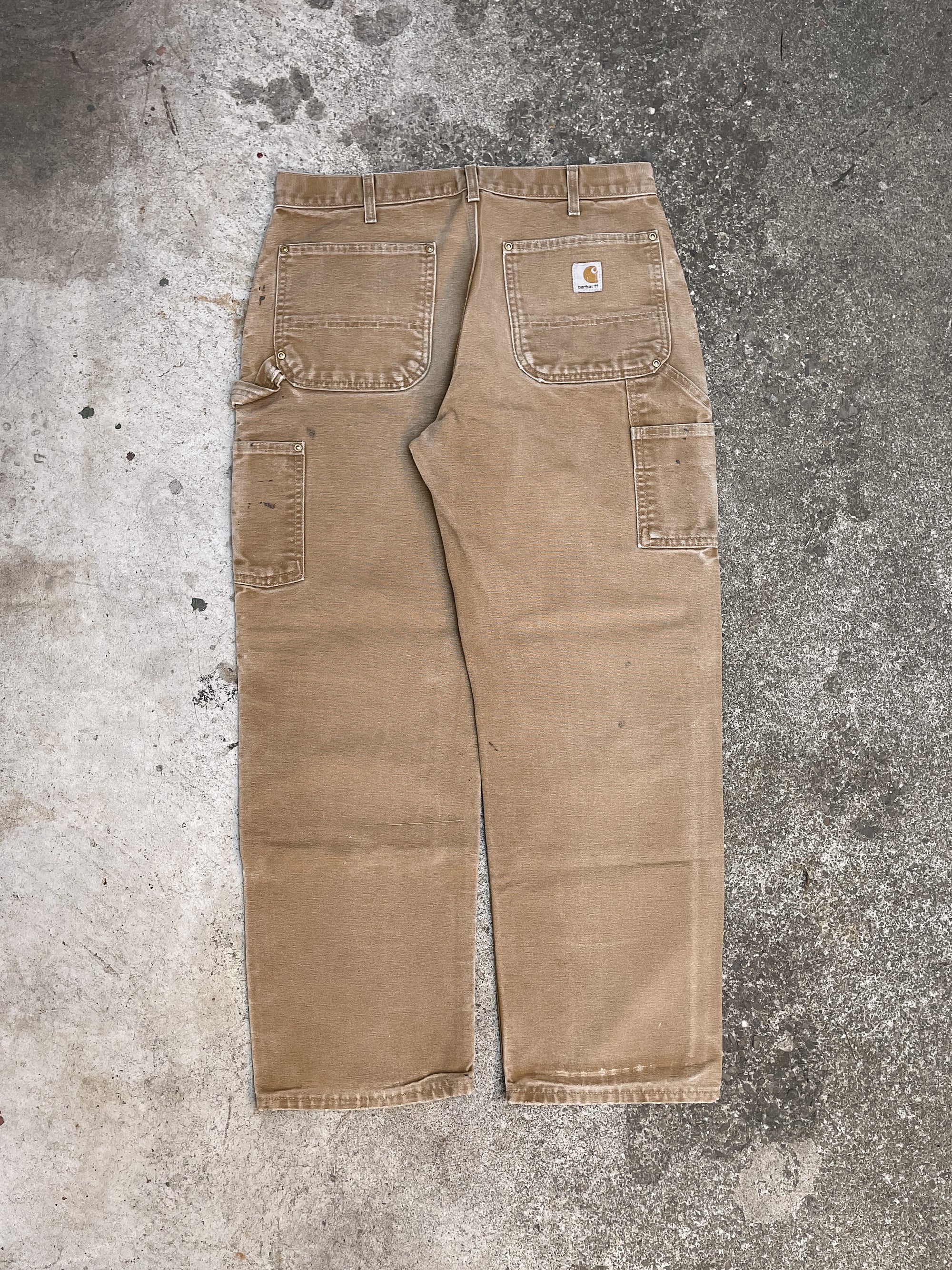 Carhartt B01 Tan Brown Double Front Knee Work Pants (32X28)