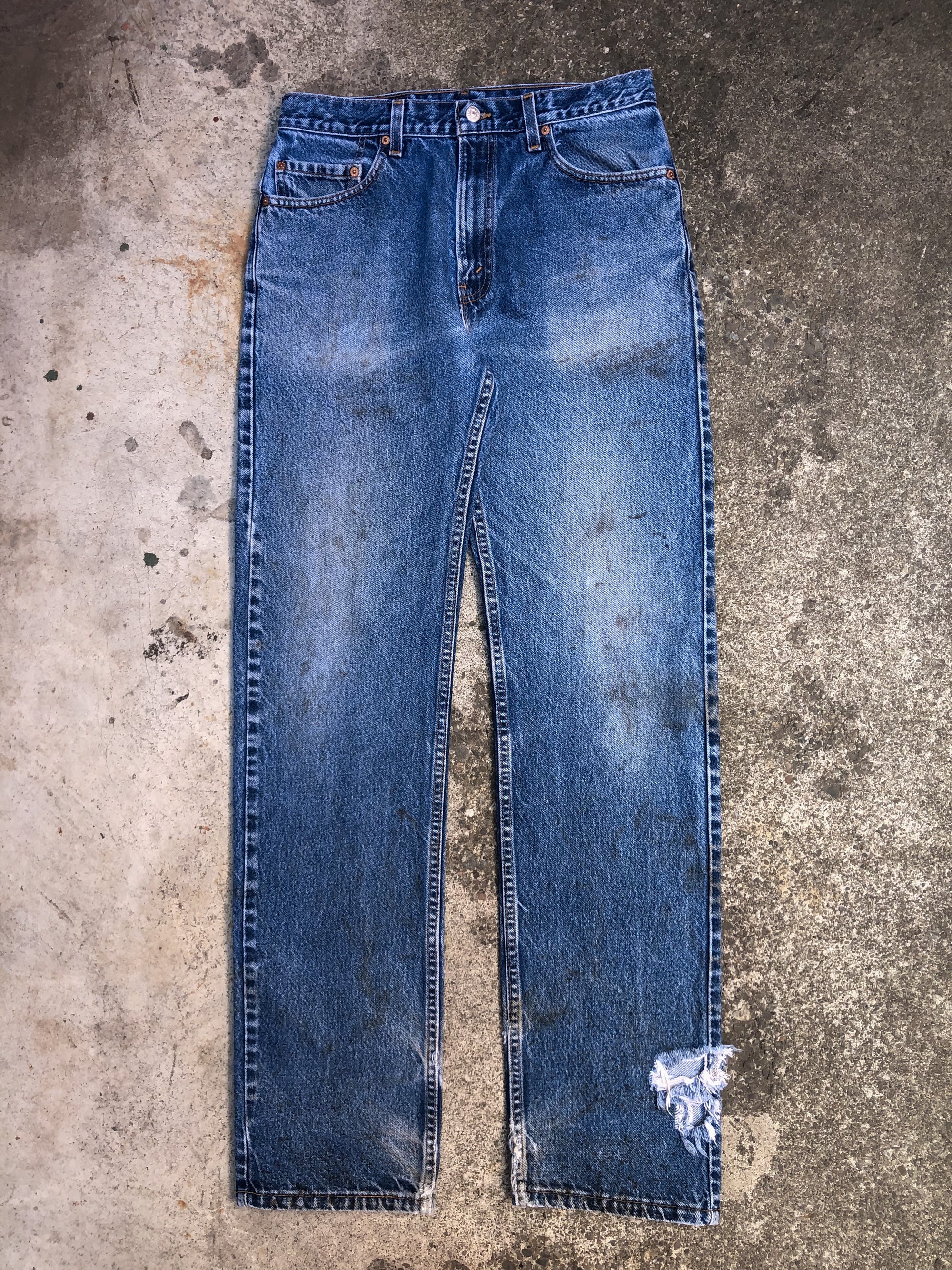 1990s Levis Worn In Blue 505 (32X34)