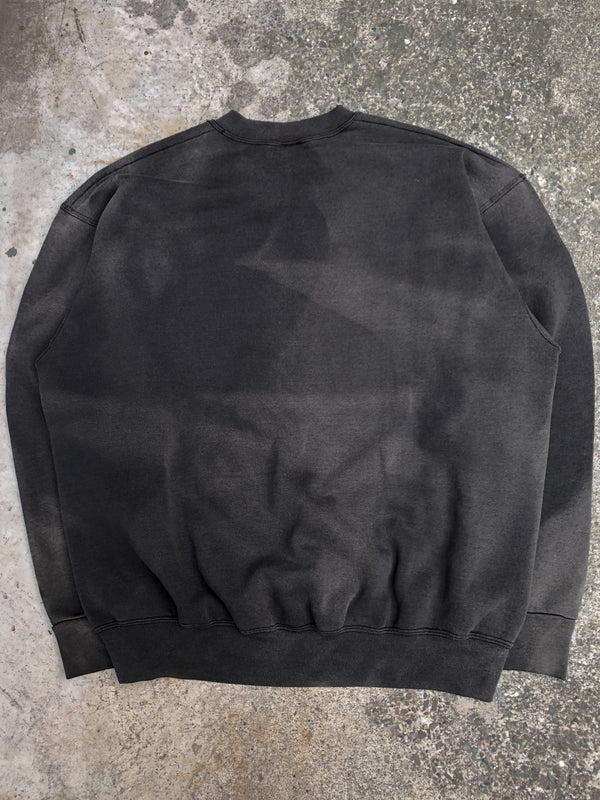 1990s Sun Faded Black Blank Sweatshirt