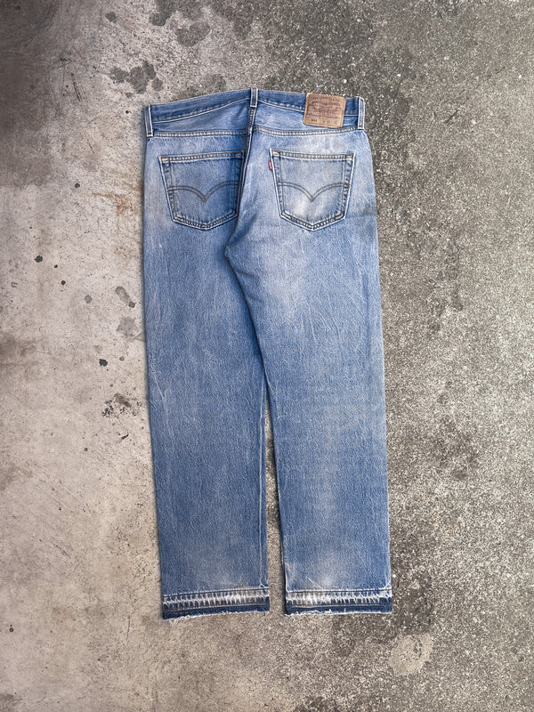 Vintage Levi’s Distressed Blue 501 Released Hem (33X29)