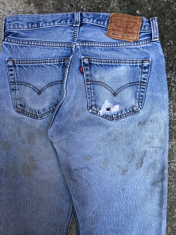 1990s Levis Worn In Blue 501XX (30X31)