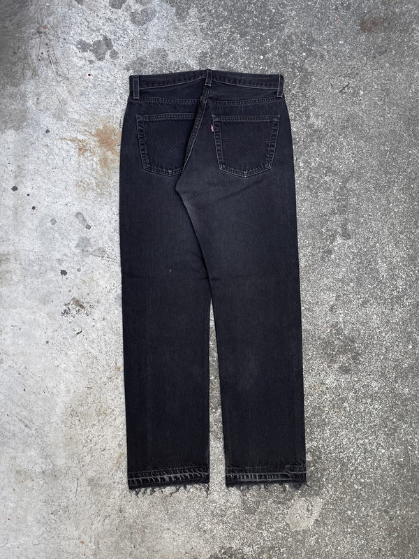 1990s Levi’s Faded Black 501 Released Hem (29X29)