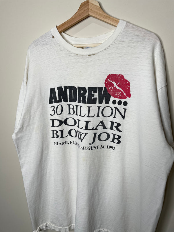 1990s “Andrew…” Thrashed Single Stitched Hanes Beefy Tee