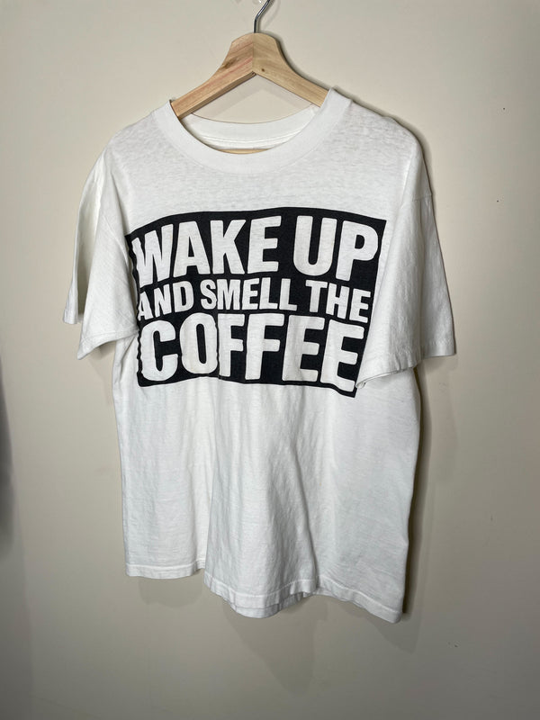 1990s “Wake Up And Smell The Coffee” Single Stitched Tee