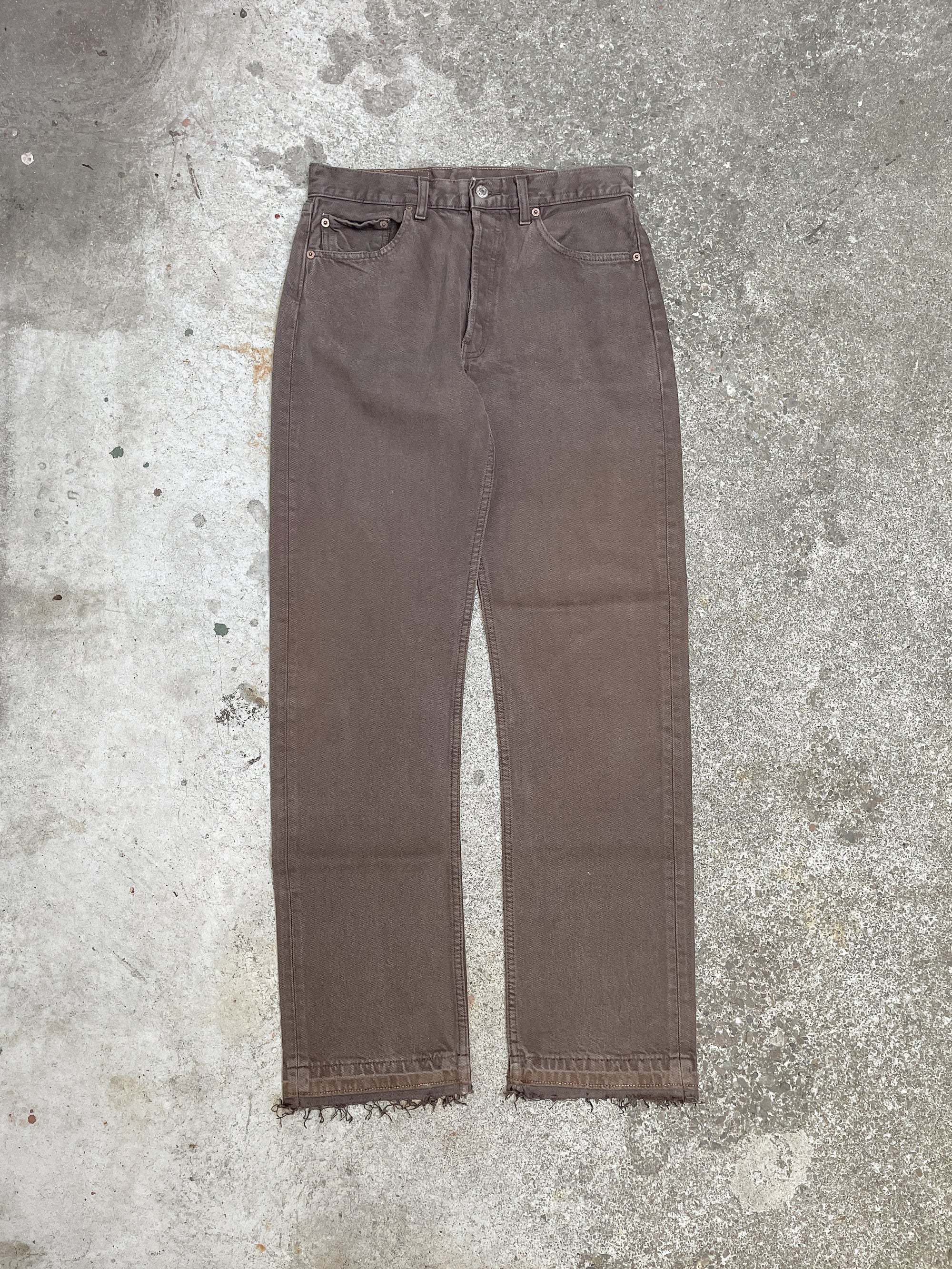 1990s Levi’s Faded Brown 501 Released Hem (30X31)