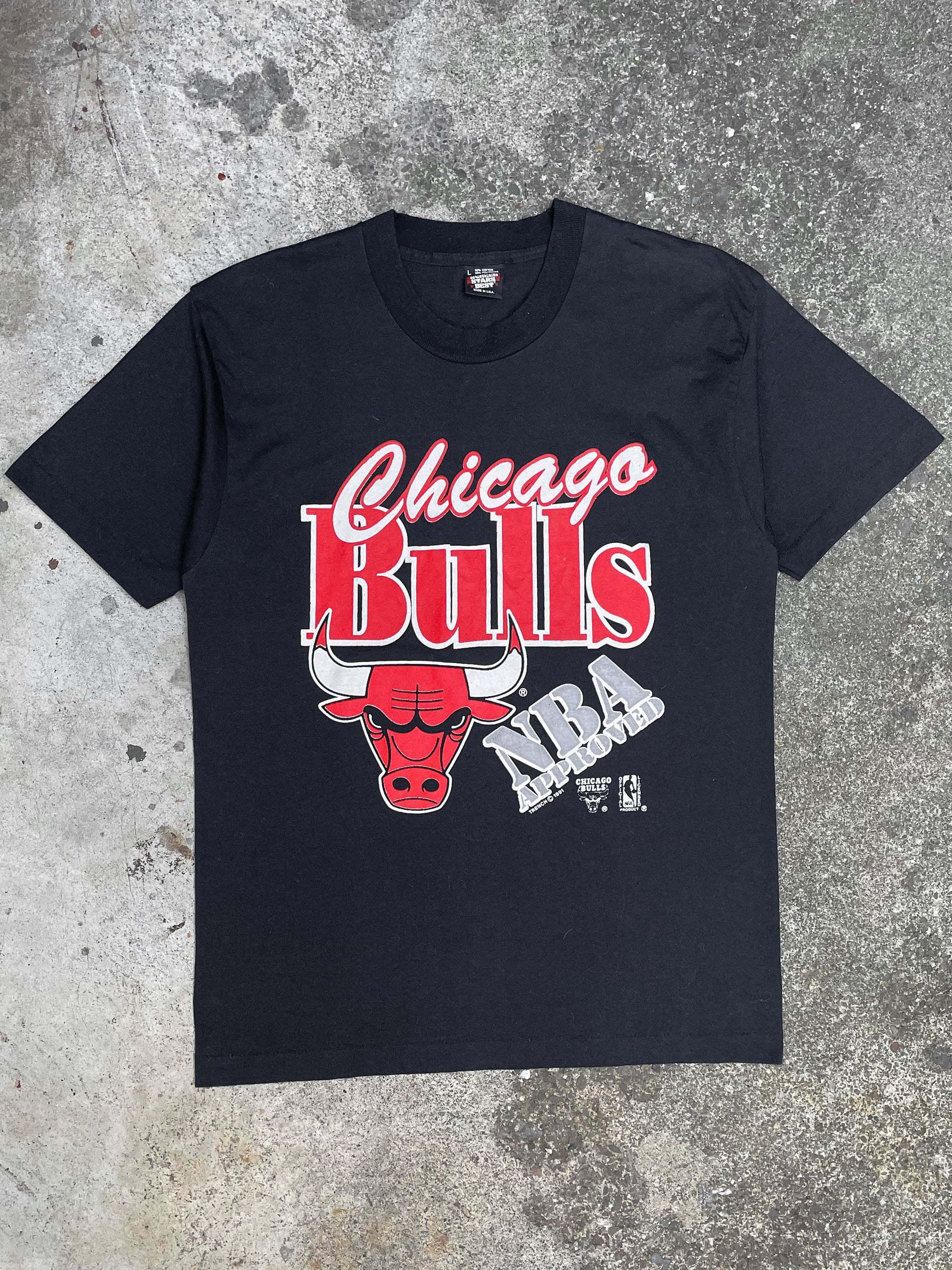 1990s “Chicago Bulls” Single Stitched Screen Stars Tee (L)