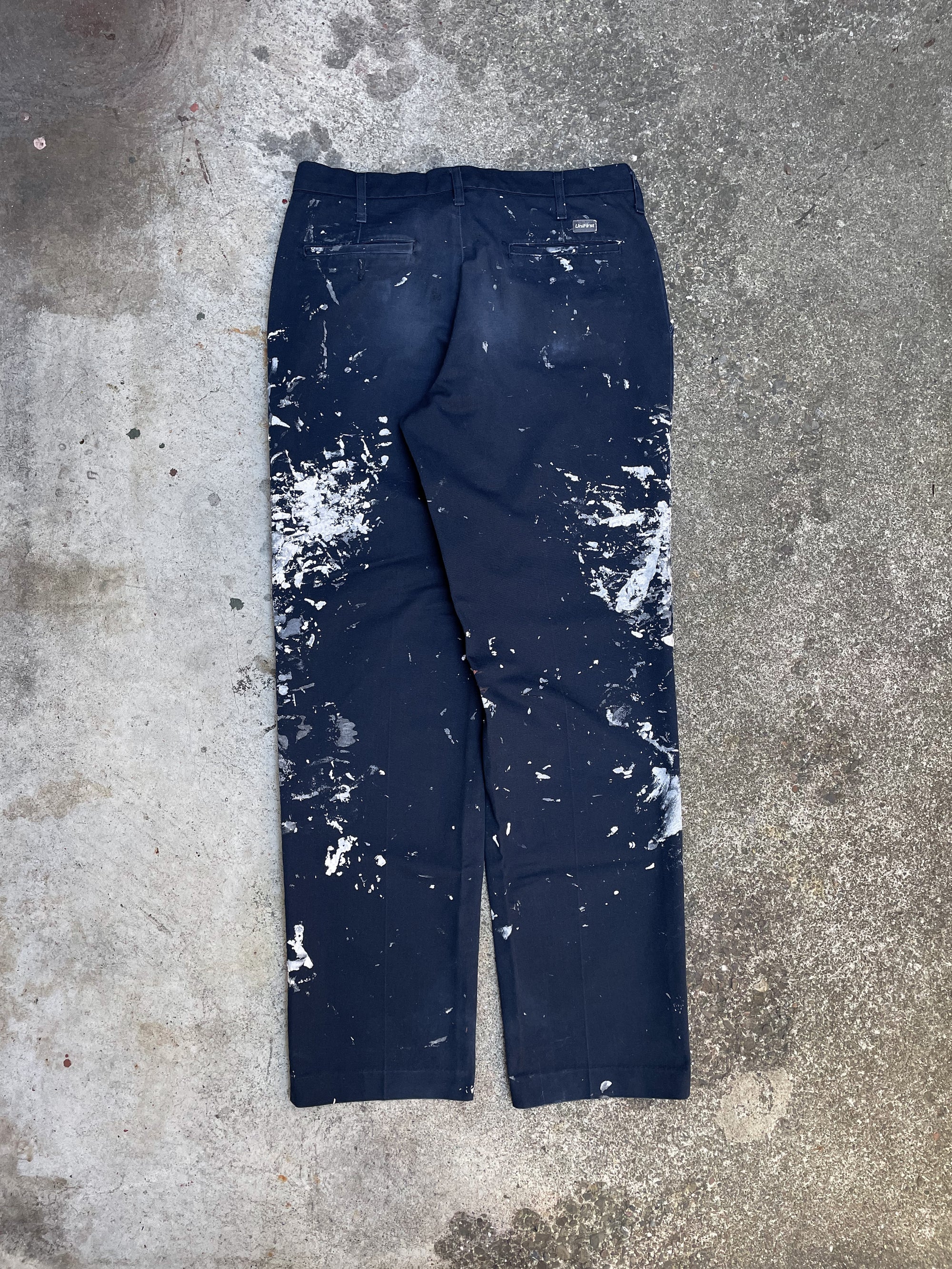 Painted Navy Work Pants (33X33)