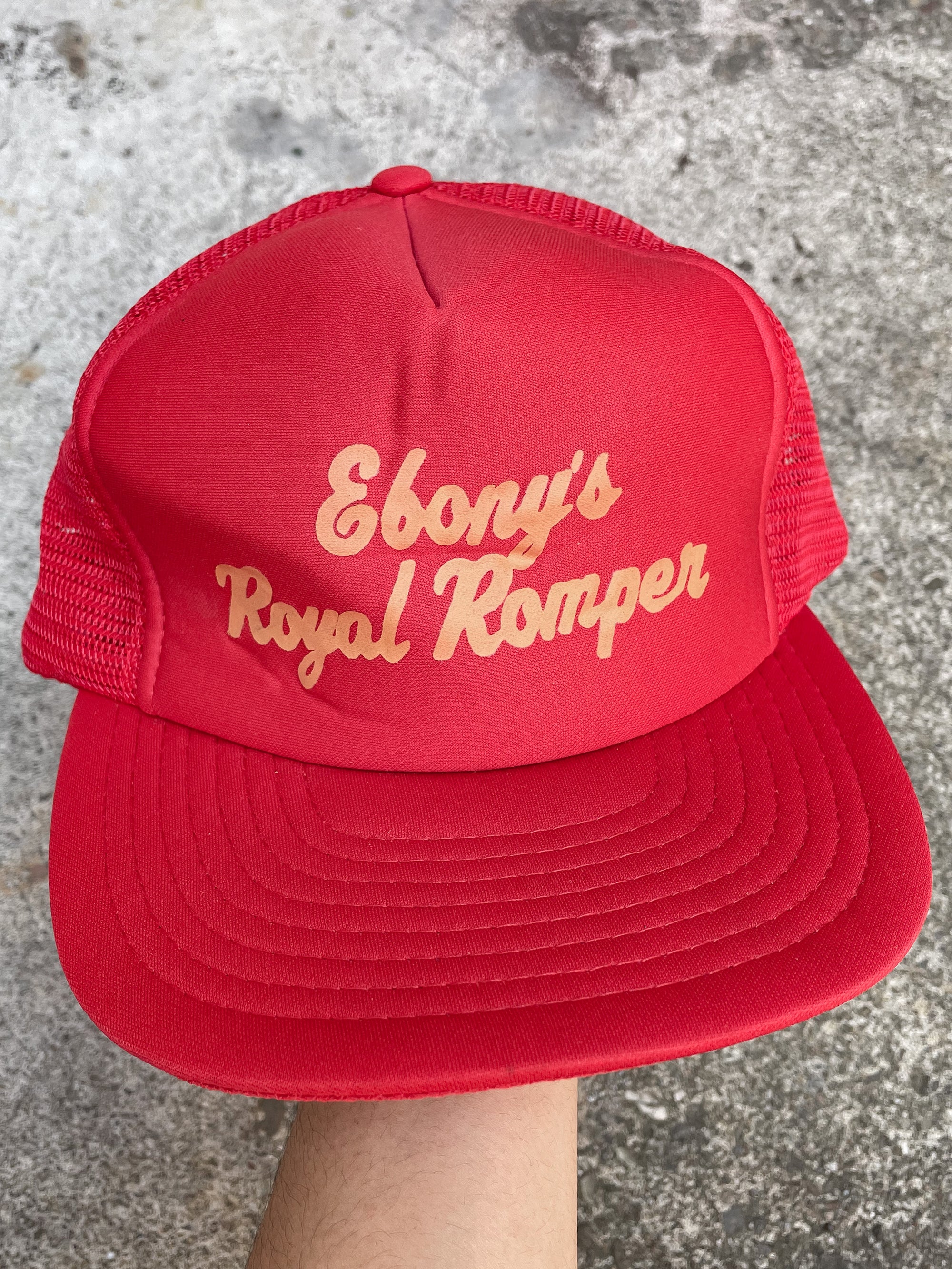 1990s “Ebony’s Royal Romper” Trucker Hat