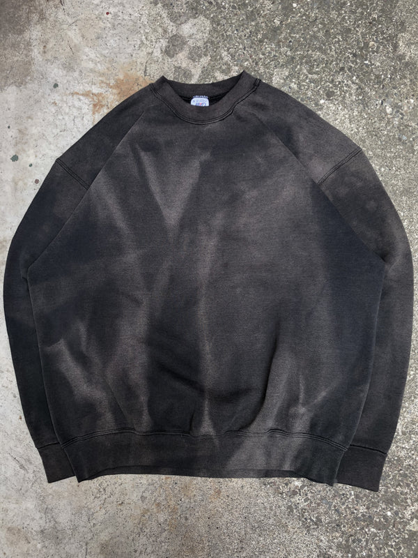 1990s Sun Faded Black Blank Sweatshirt