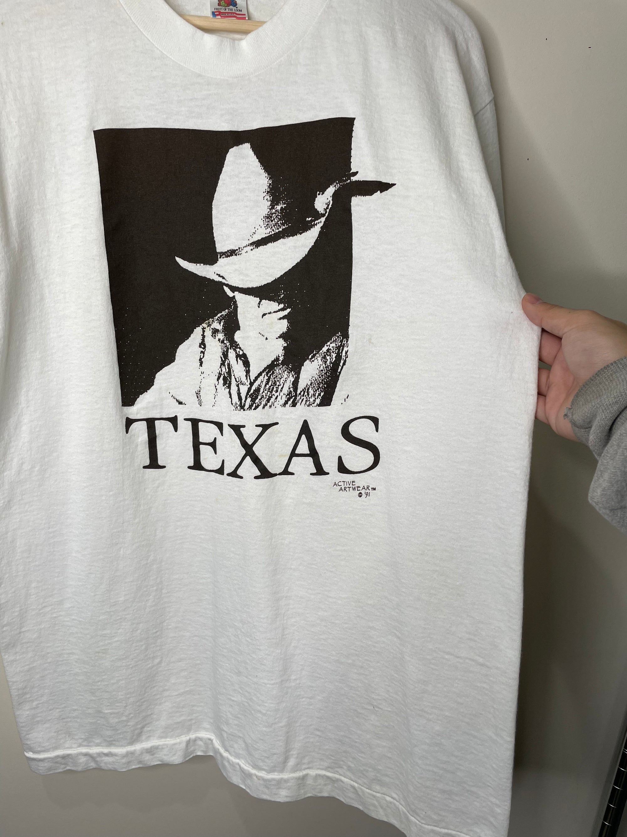 1990s “Texas Cowboy Art” Single Stitched Tee (L)