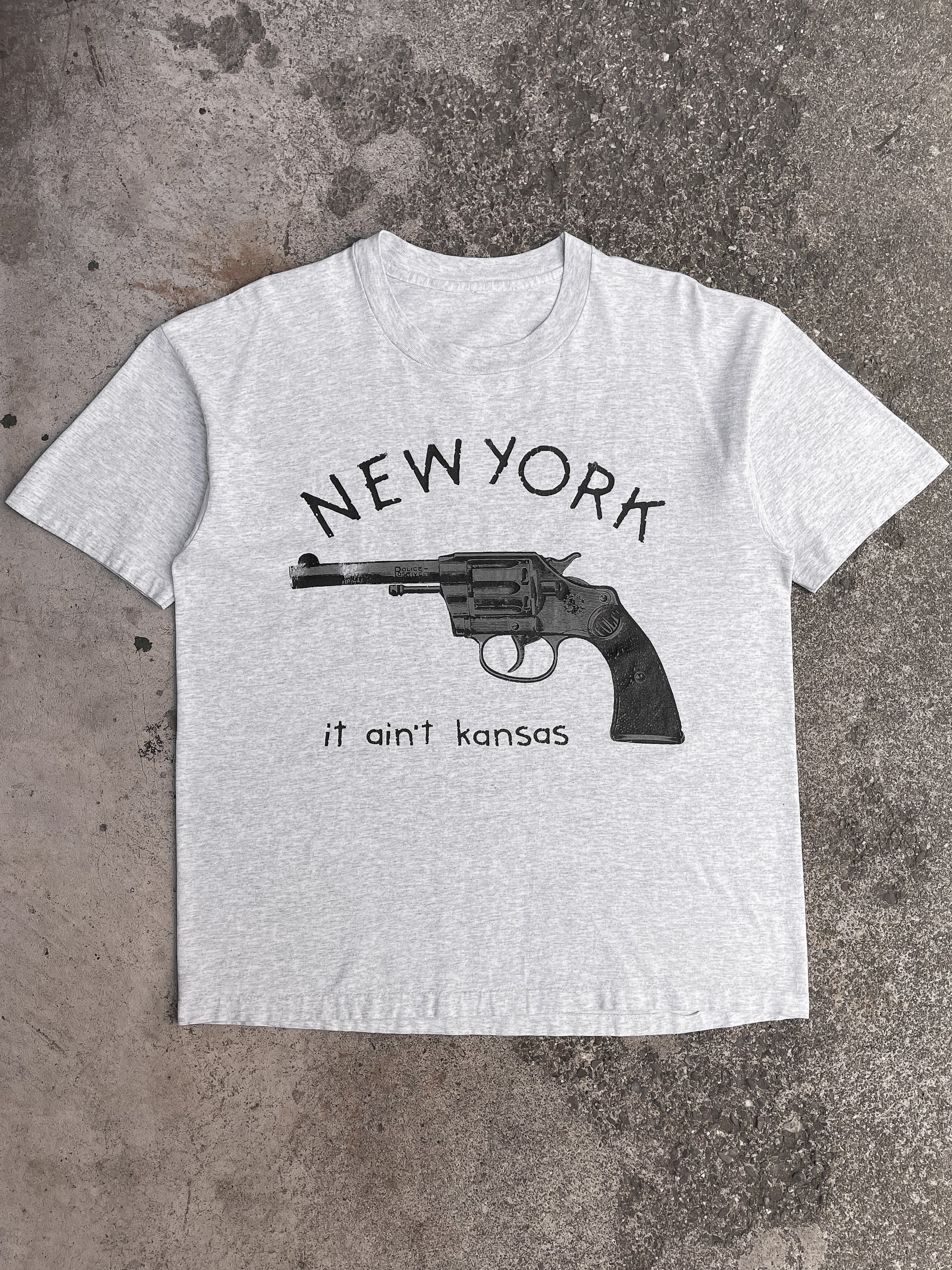 1990s “New York It Ain’t Kansas” Heather Grey Single Stitched Tee