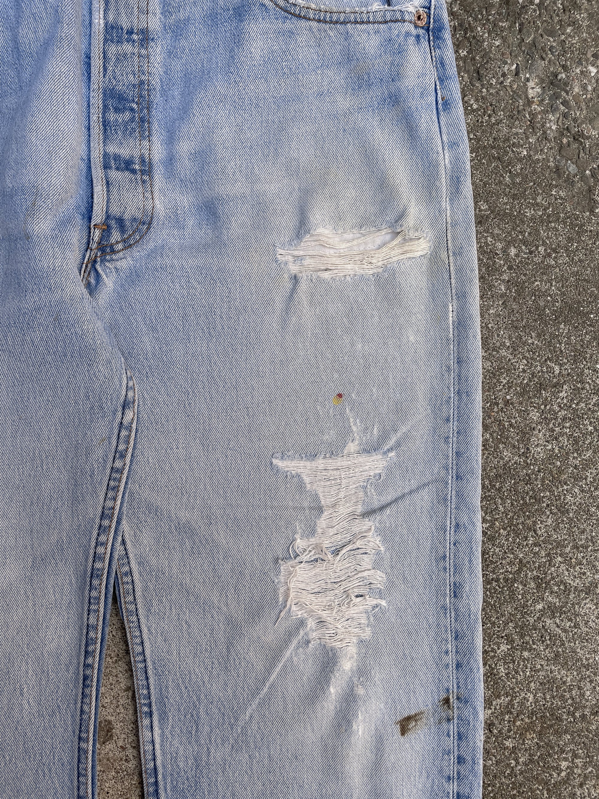 1990s Levi’s Distressed Faded Blue 501 (34X29)