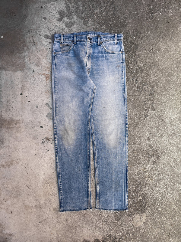 1980s Levi’s Faded Blue 505 Raw Hem (34X32)