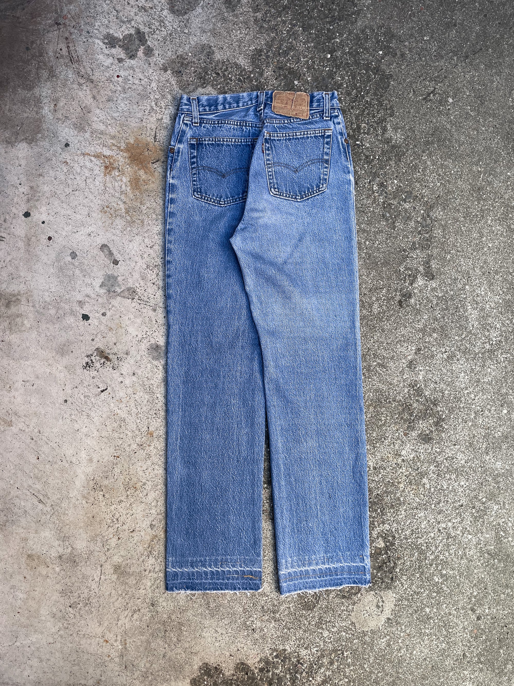 1980s Levi’s Faded Blue 501 Released Hem (24X30)