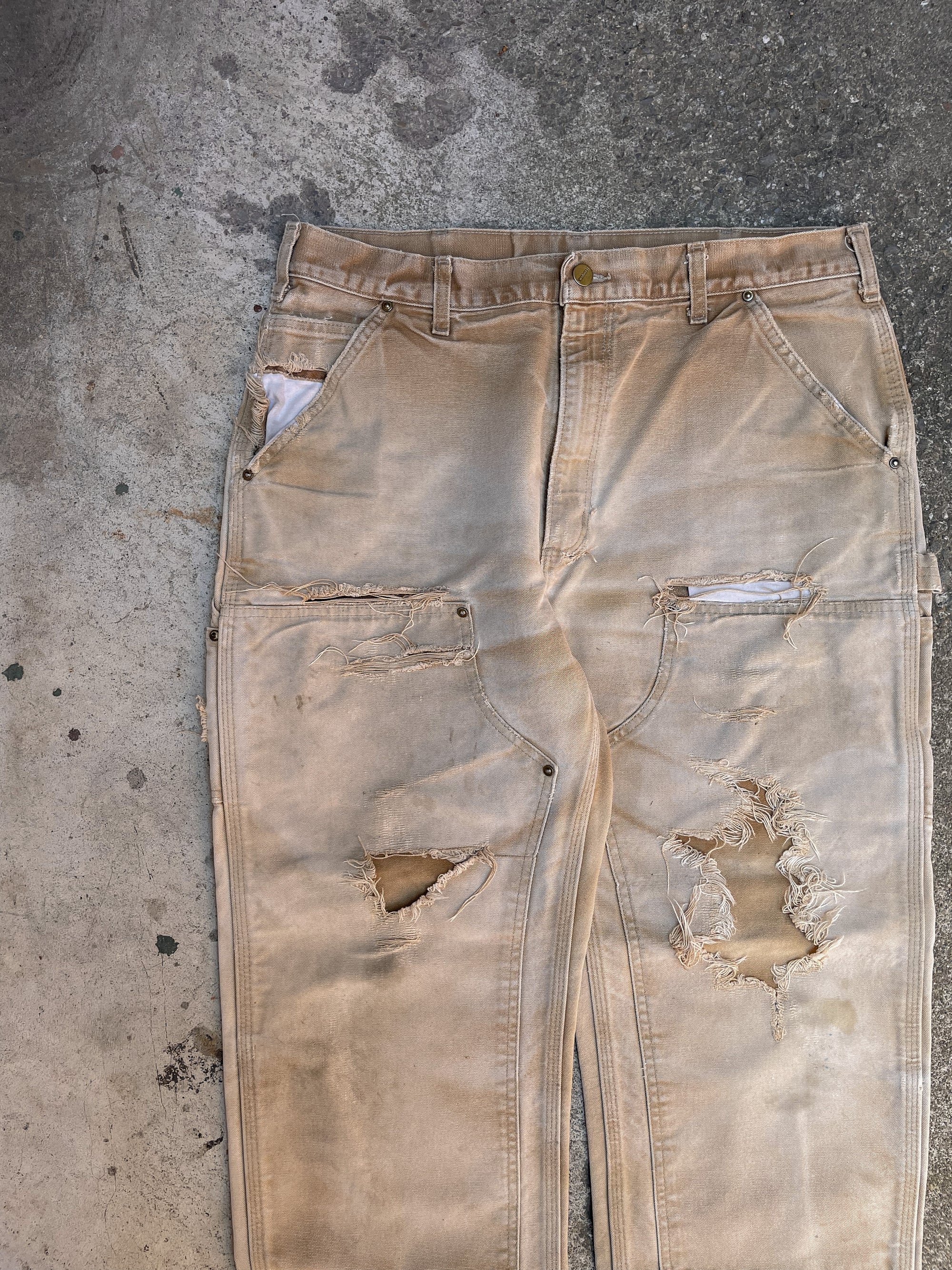 Carhartt B01 Tan Double Front Knee Work Pants (35X30)