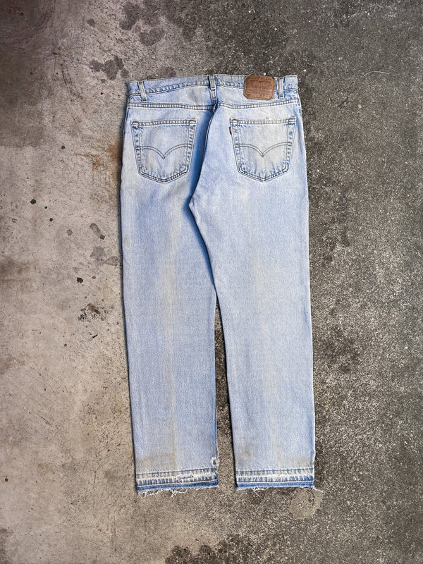 1990s Levi’s Faded Blue 505 Released Hem (34X30)