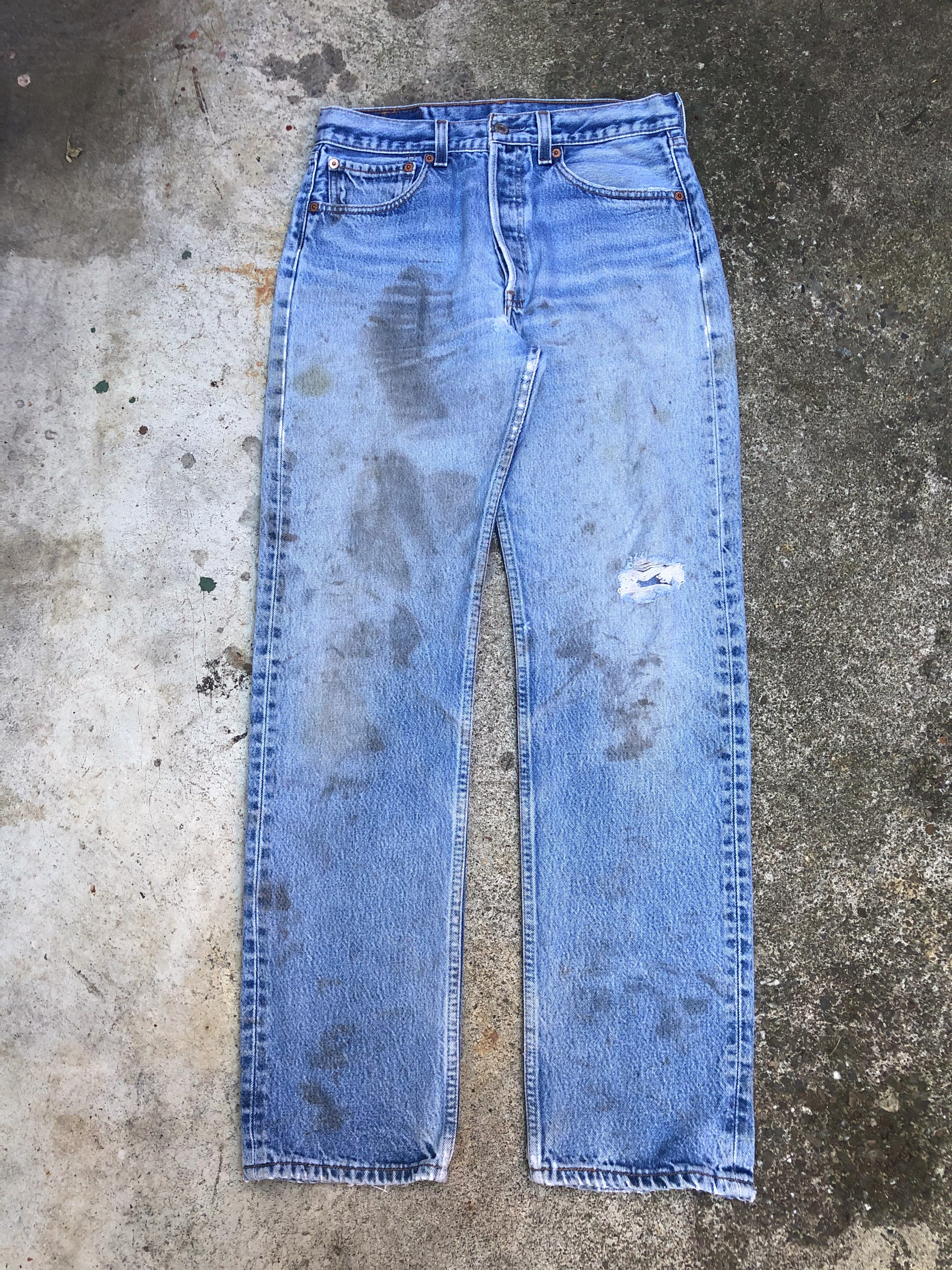 1990s Levis Worn In Blue 501XX (30X31)