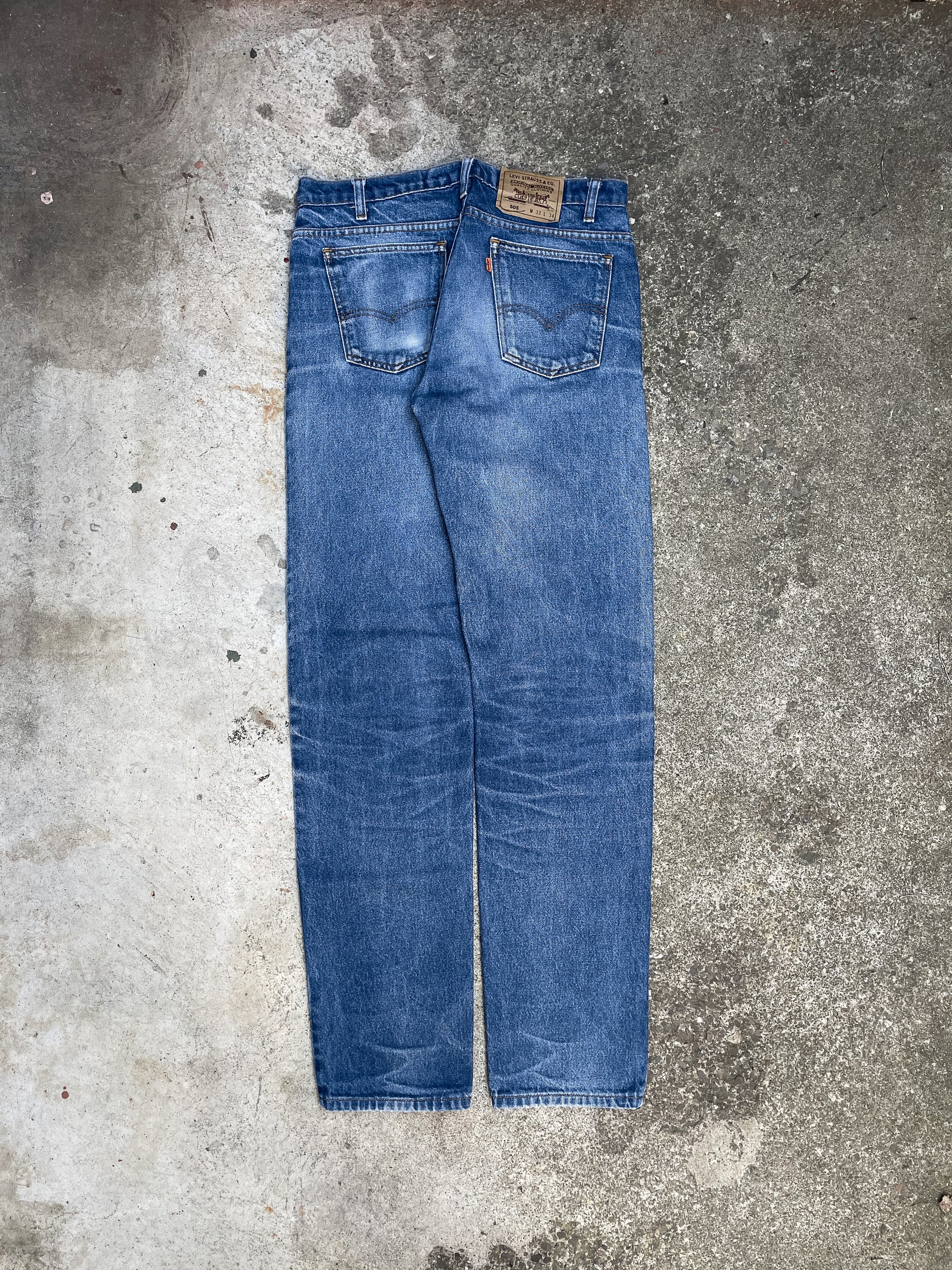 1990s Orange Tab Levi’s Faded Blue 505 (32X33)