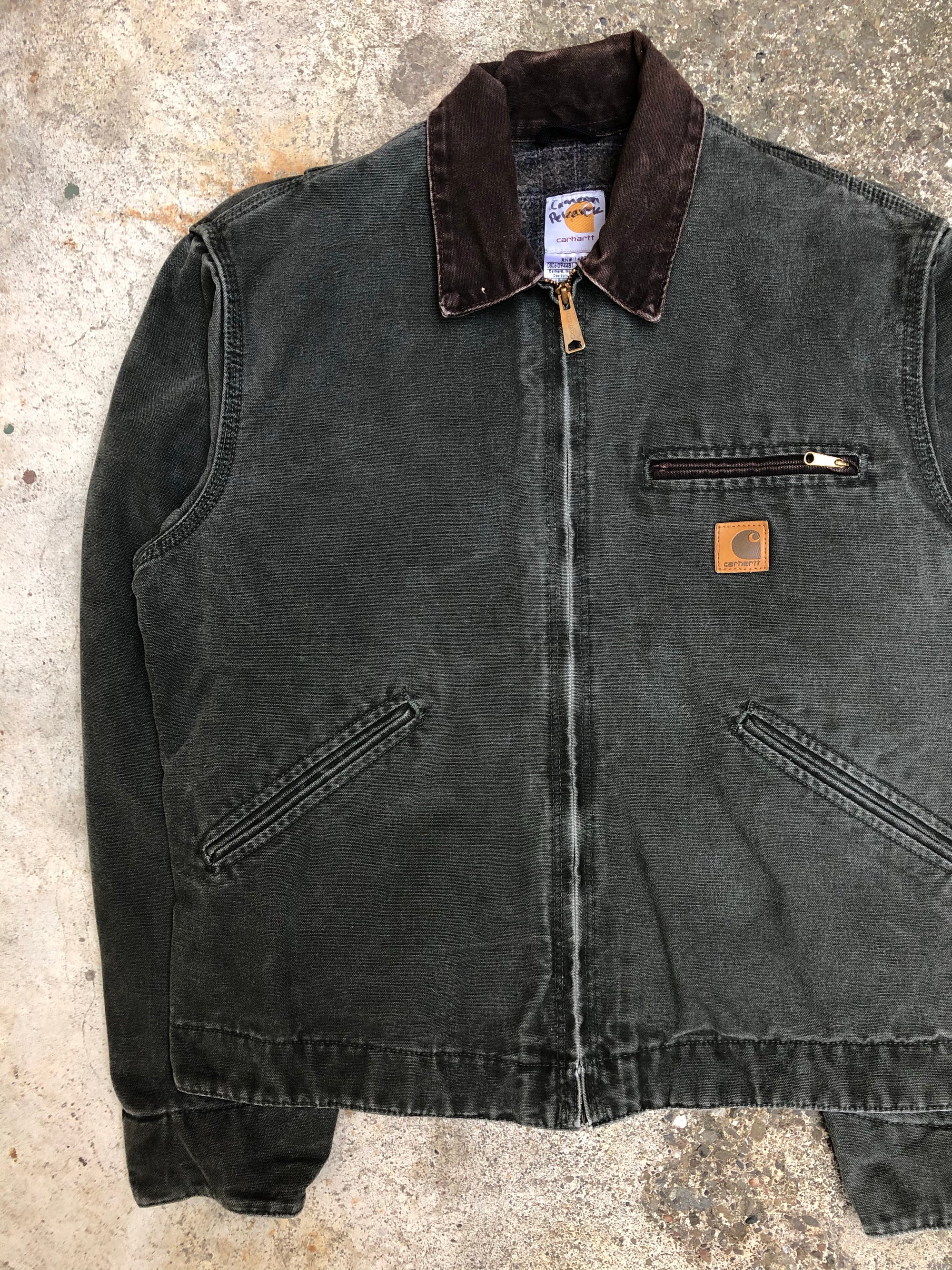 1990s Carhartt Moss Green Lined Work Jacket