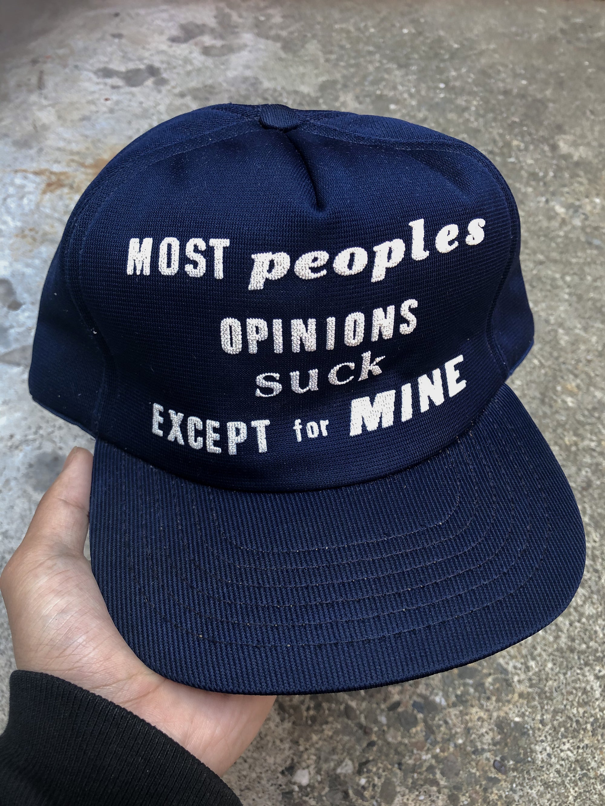 1980s “Most People’s Opinions” Trucker Hat