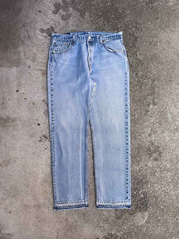 Vintage Levi’s Faded Blue 501 Released Hem (33X31)