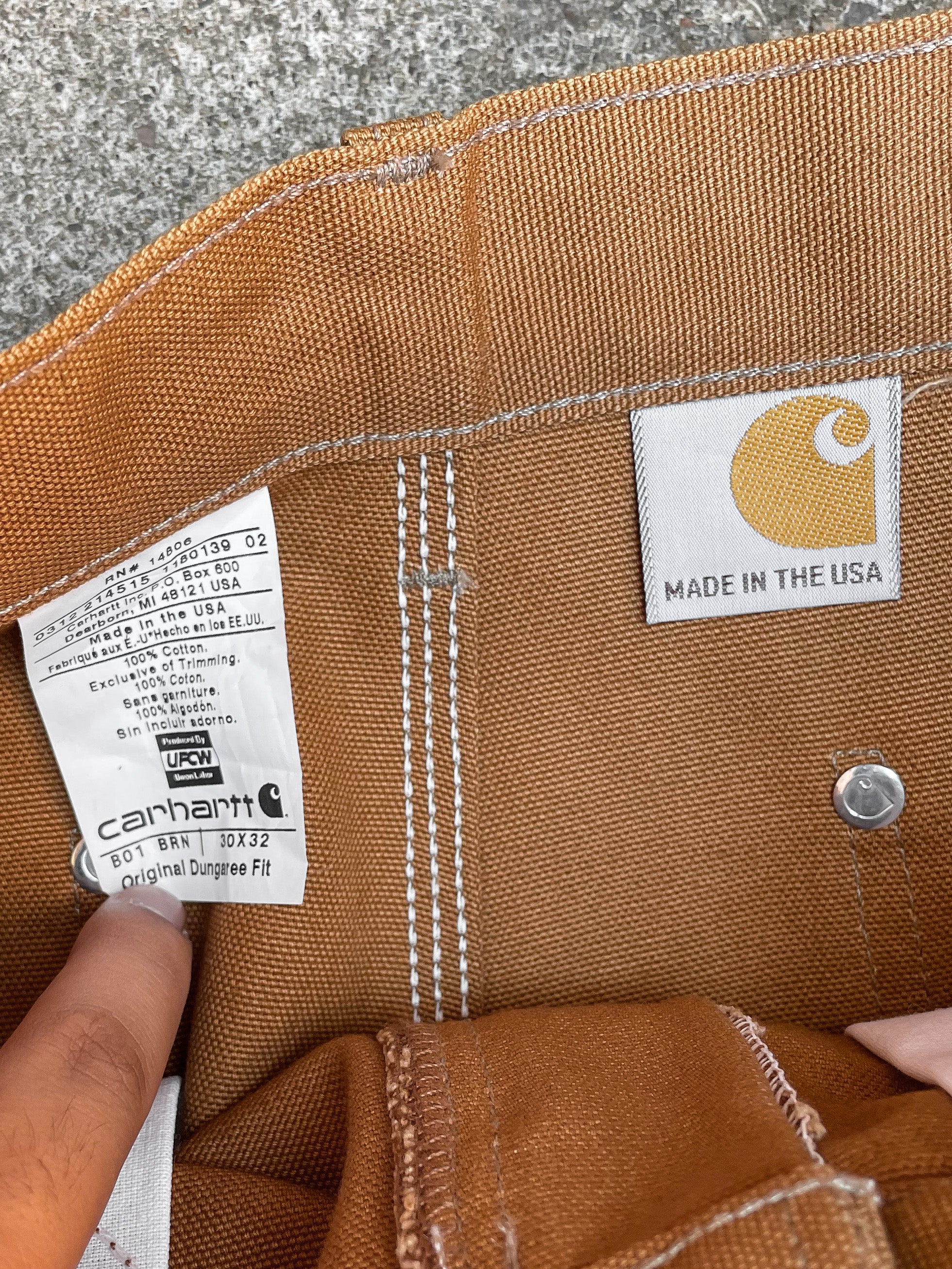 Carhartt B01 Deadstock Brown Double Knee Work Pants (29X33